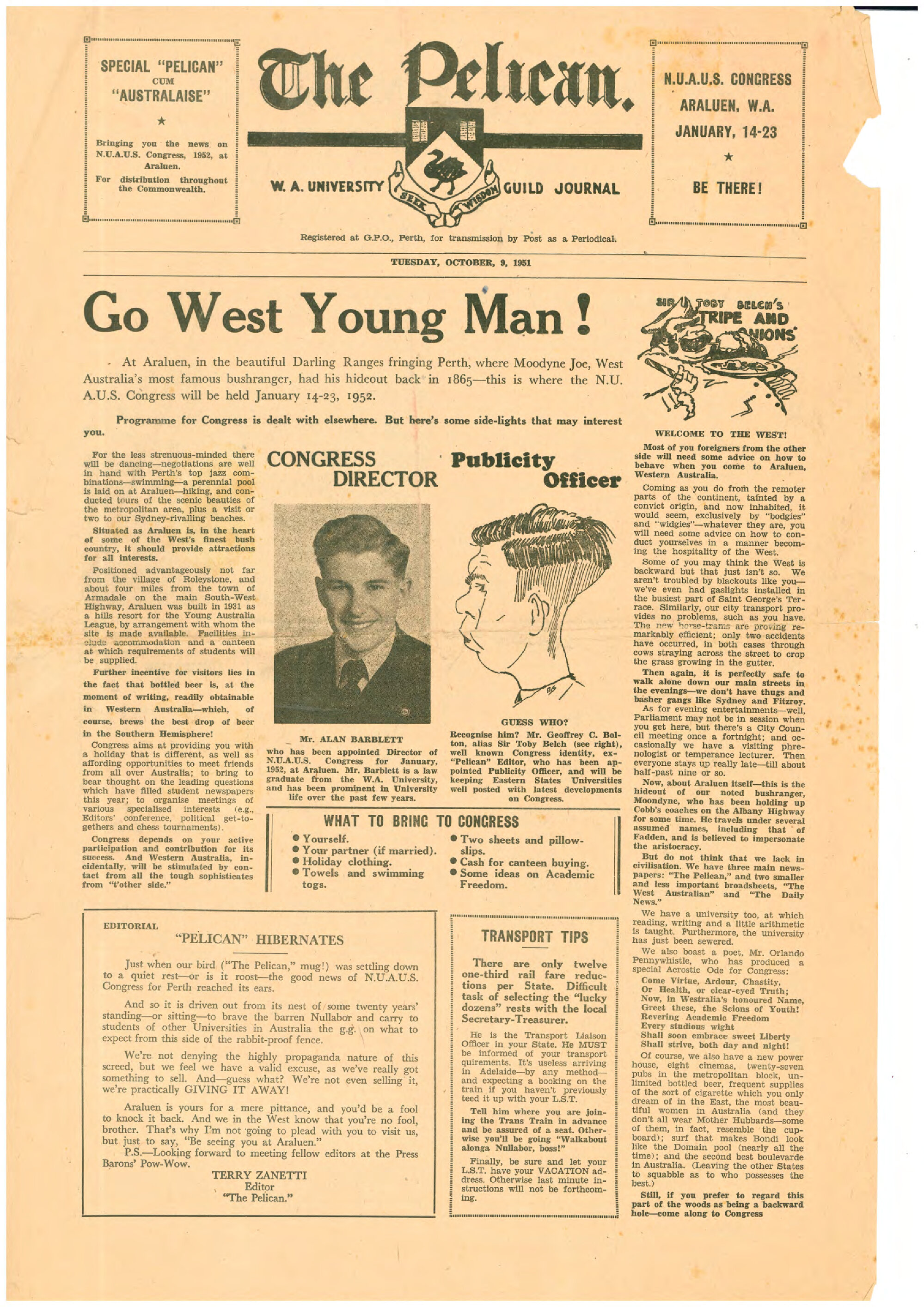 The Pelican - [Vol 21], Special Pelican (October 9, 1951)