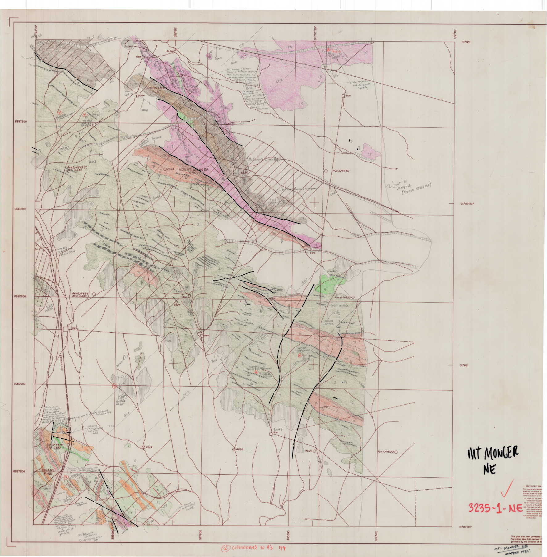 Mt Monger NE 3235-I NE Original
