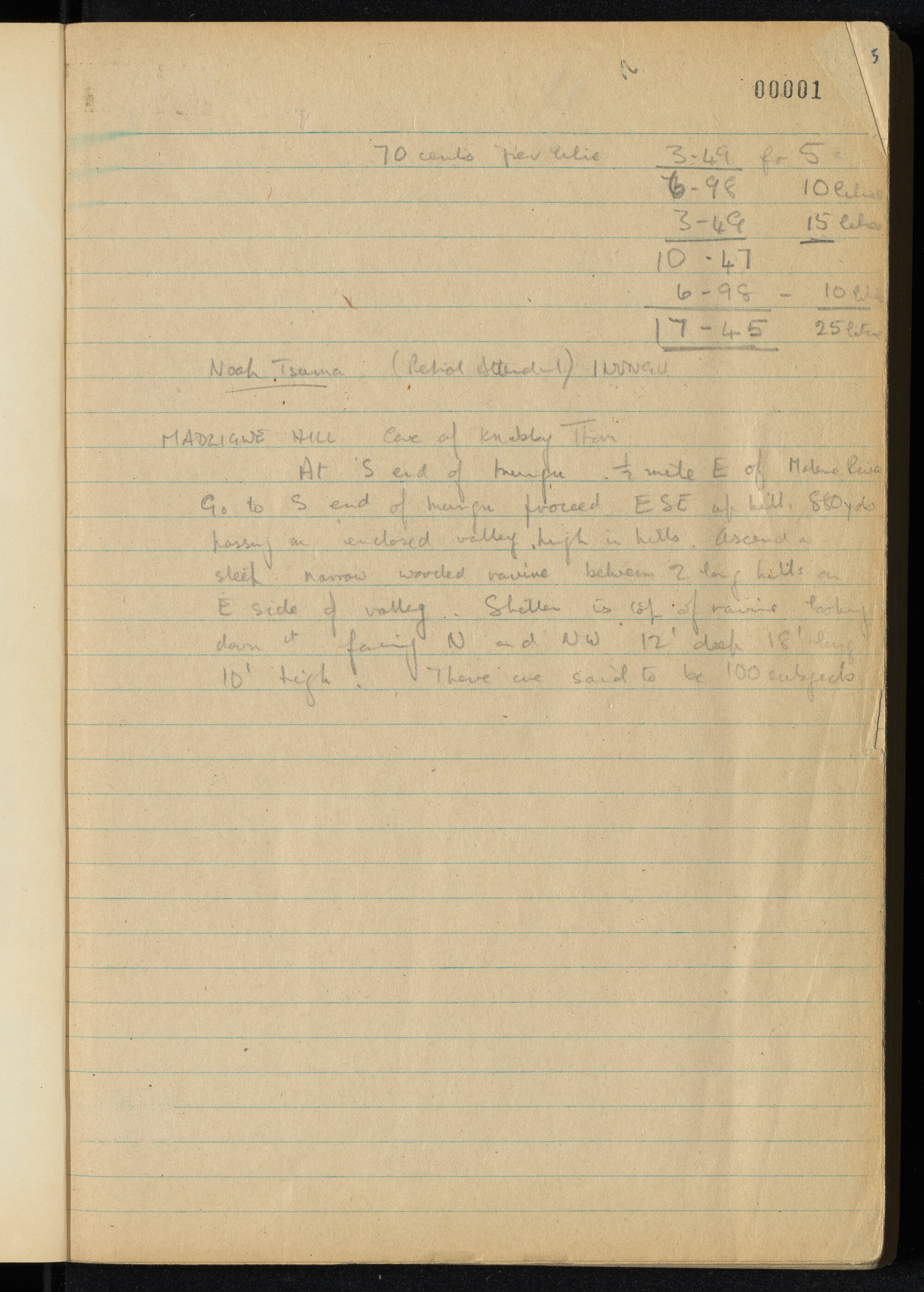 Peter Genge field notes. 00001