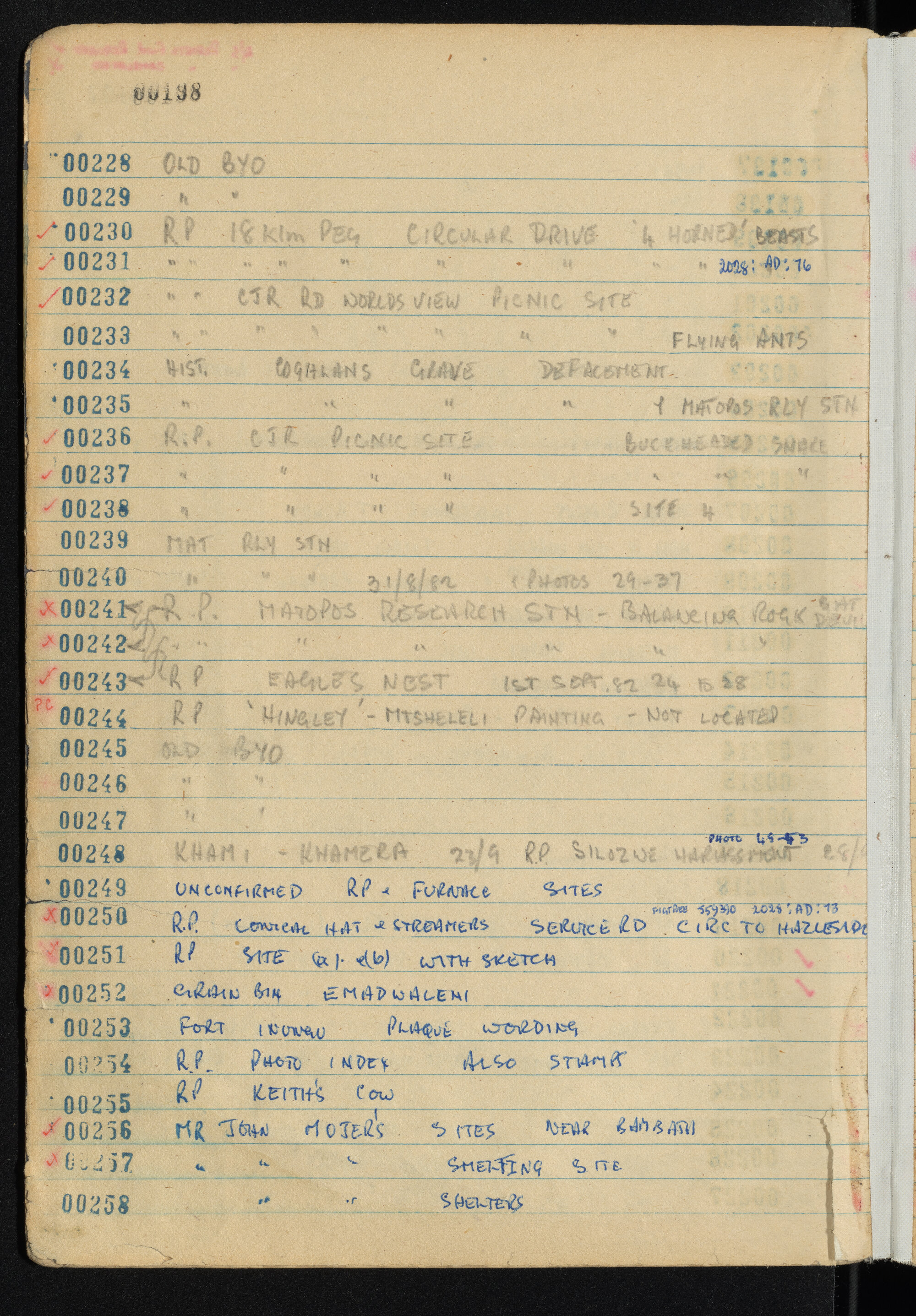 Peter Genge field notes. 00198