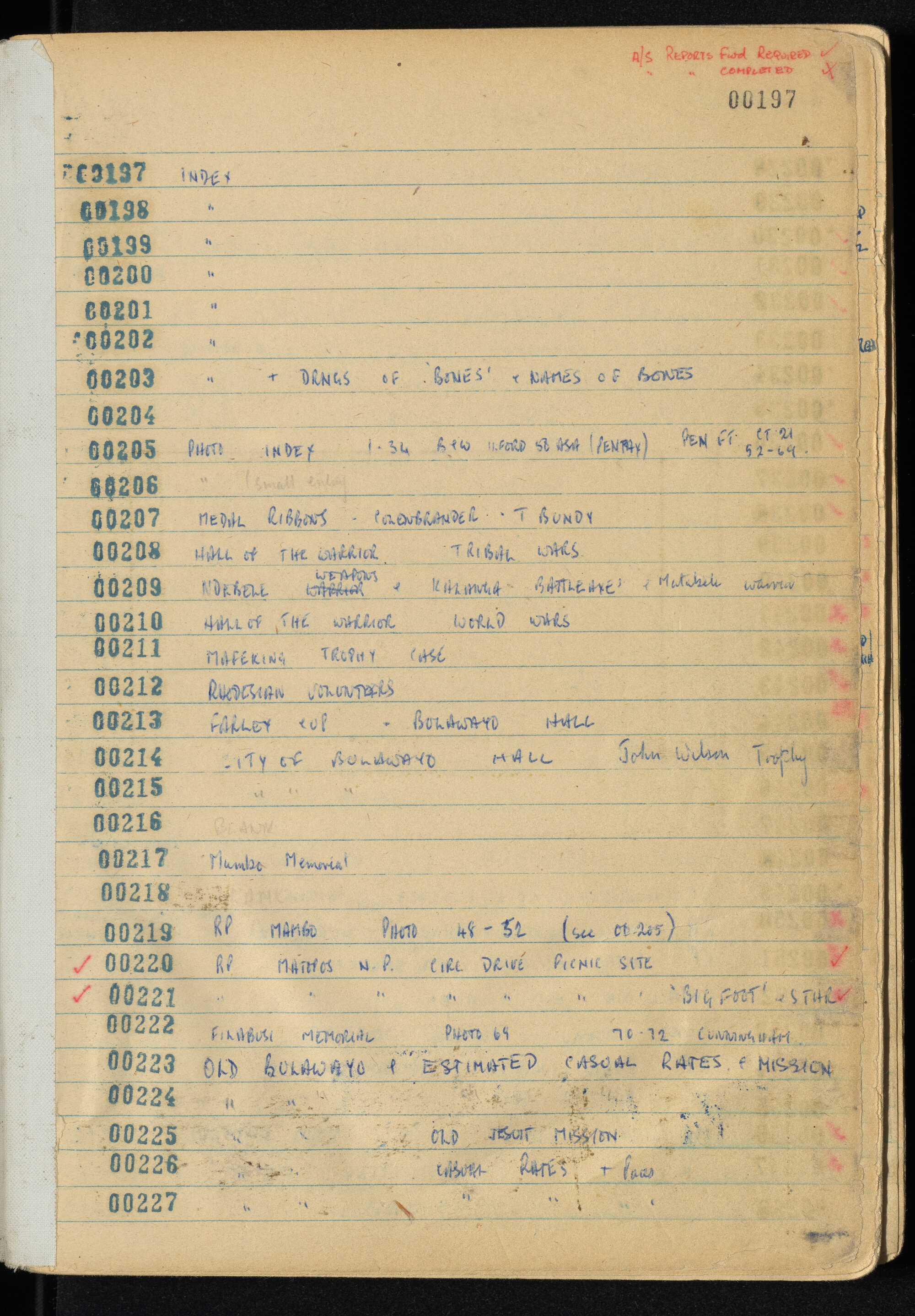 Peter Genge field notes. 00197