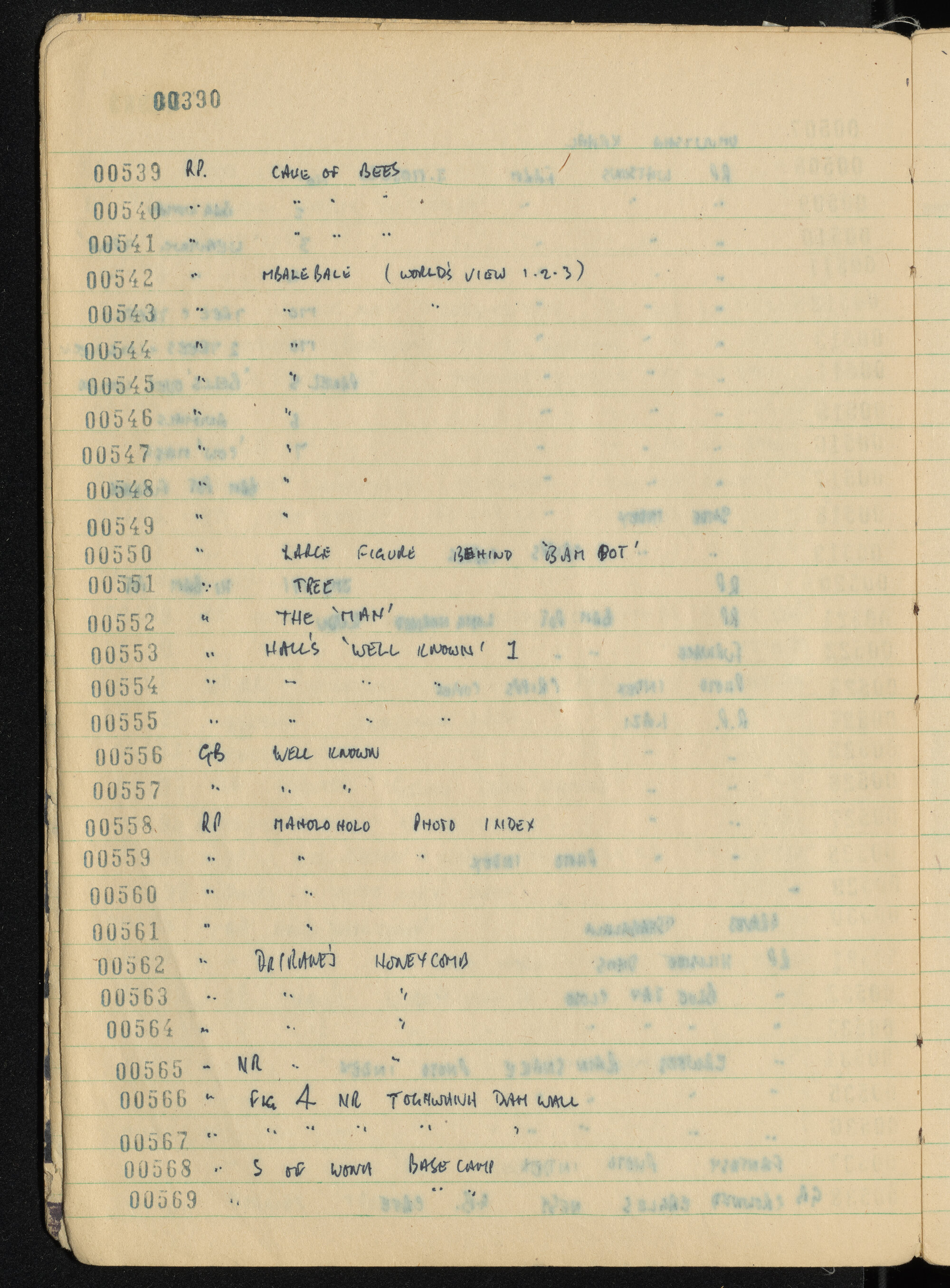 Peter Genge field notes. 00390