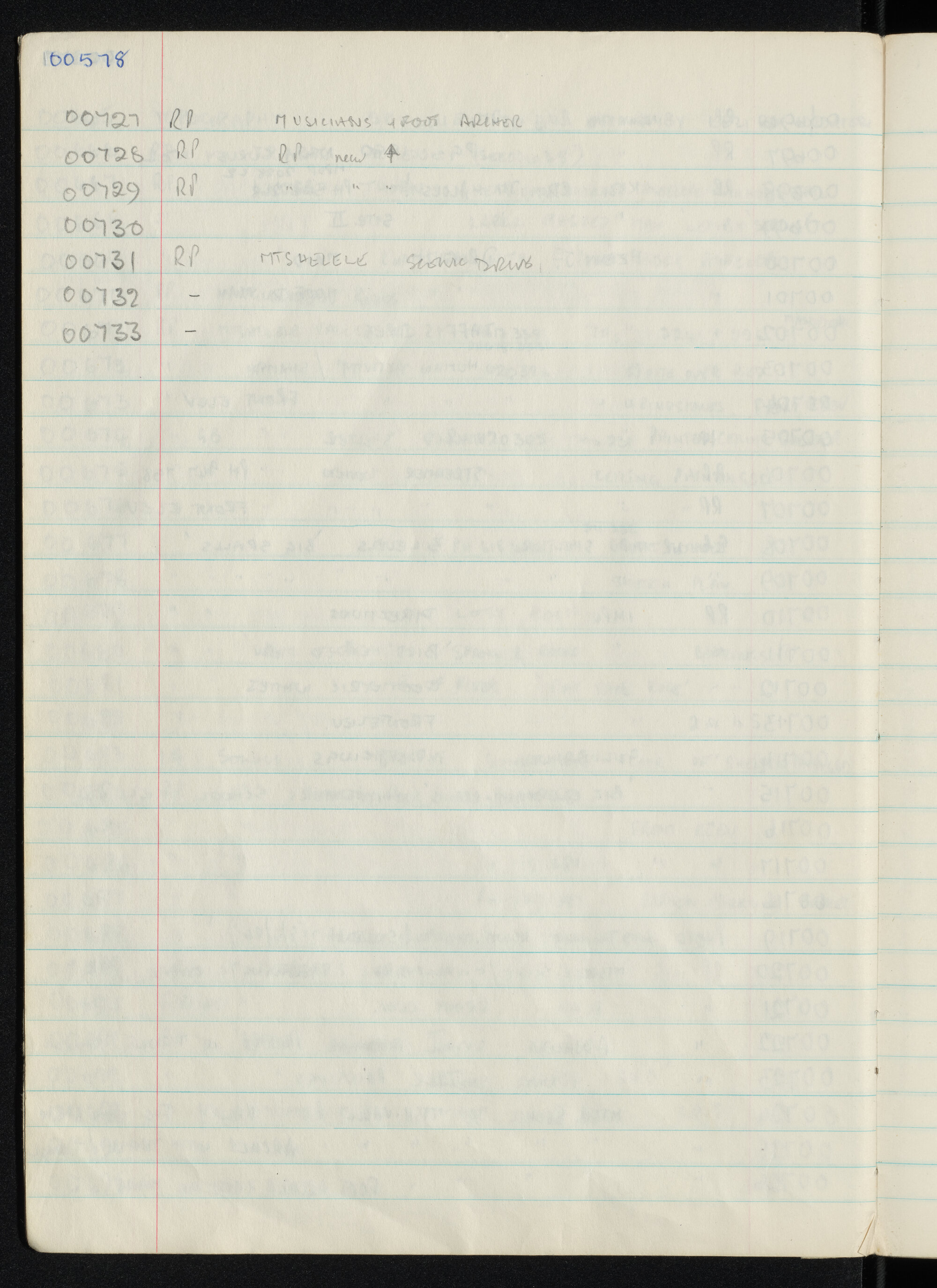 Peter Genge field notes. 00578
