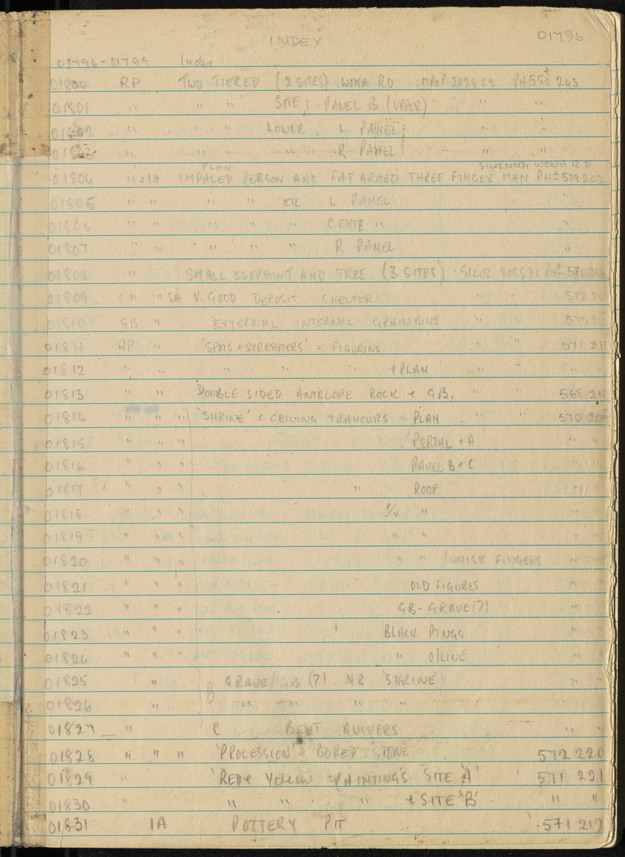 Peter Genge field notes. 01796