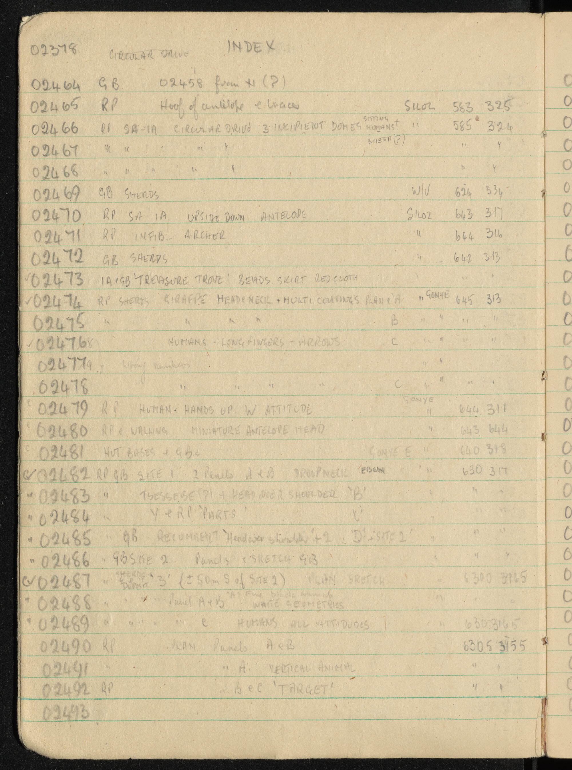 Peter Genge field notes. 02378