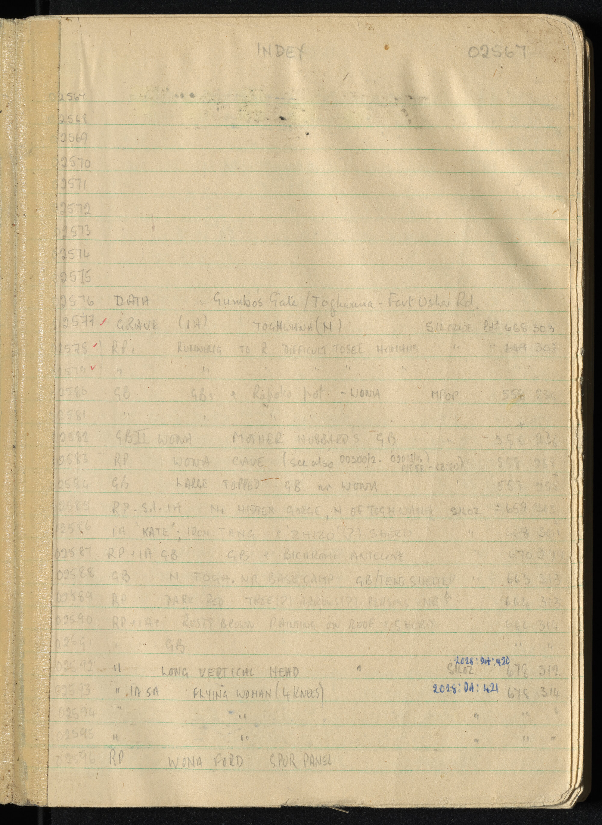 Peter Genge field notes. 02567