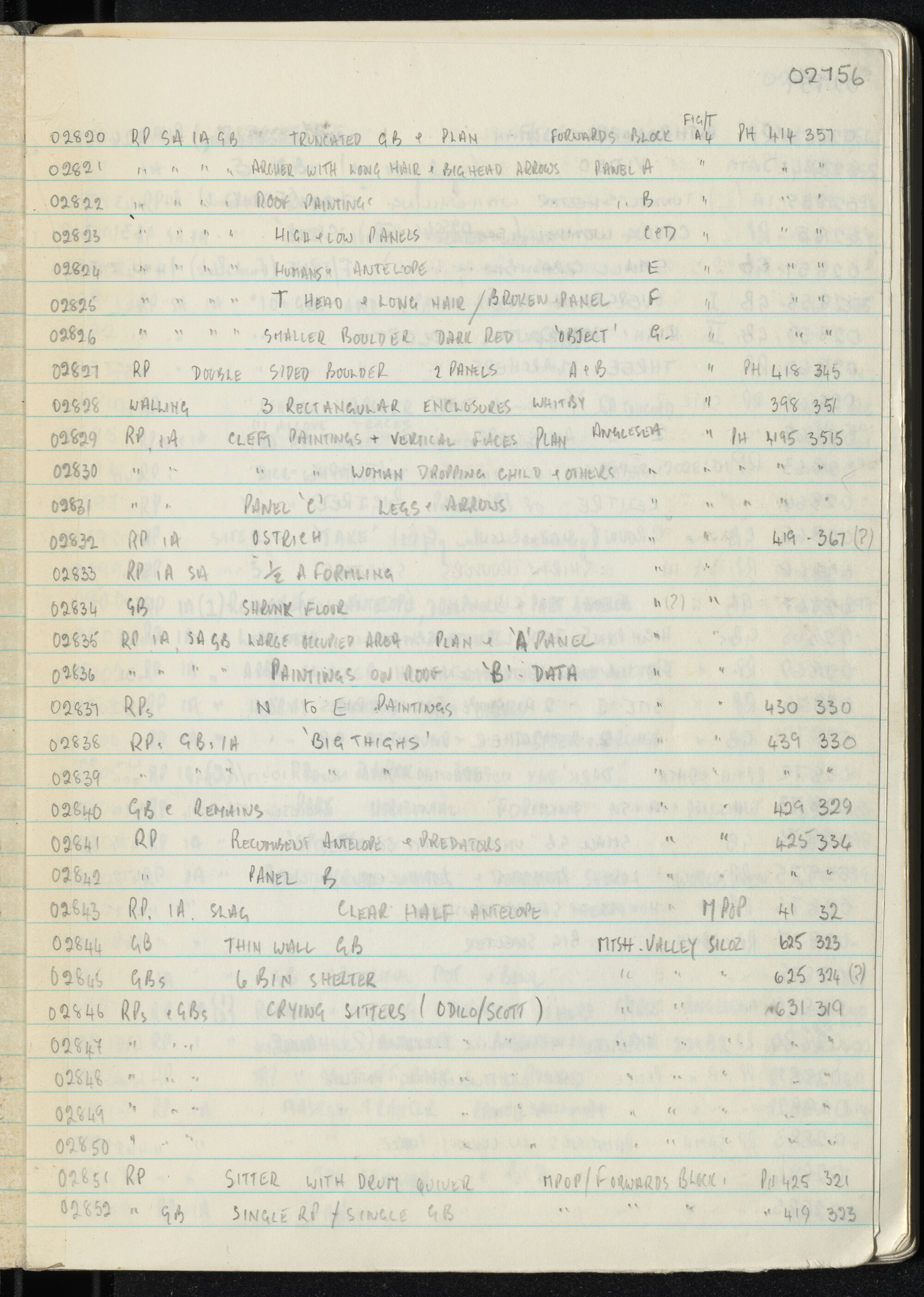 Peter Genge field notes. 02756