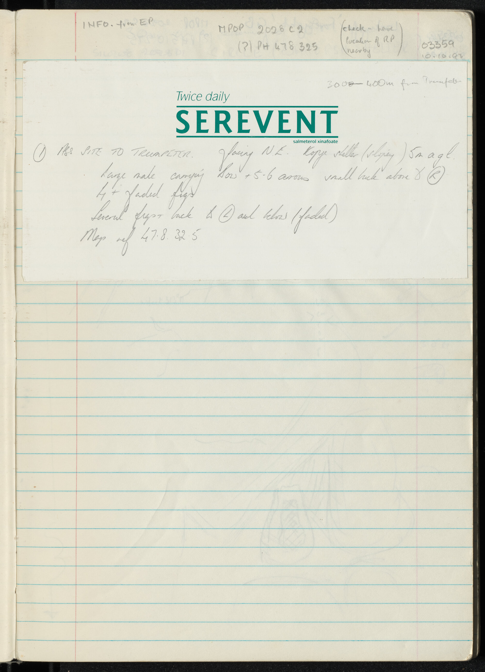 Peter Genge field notes. 03359