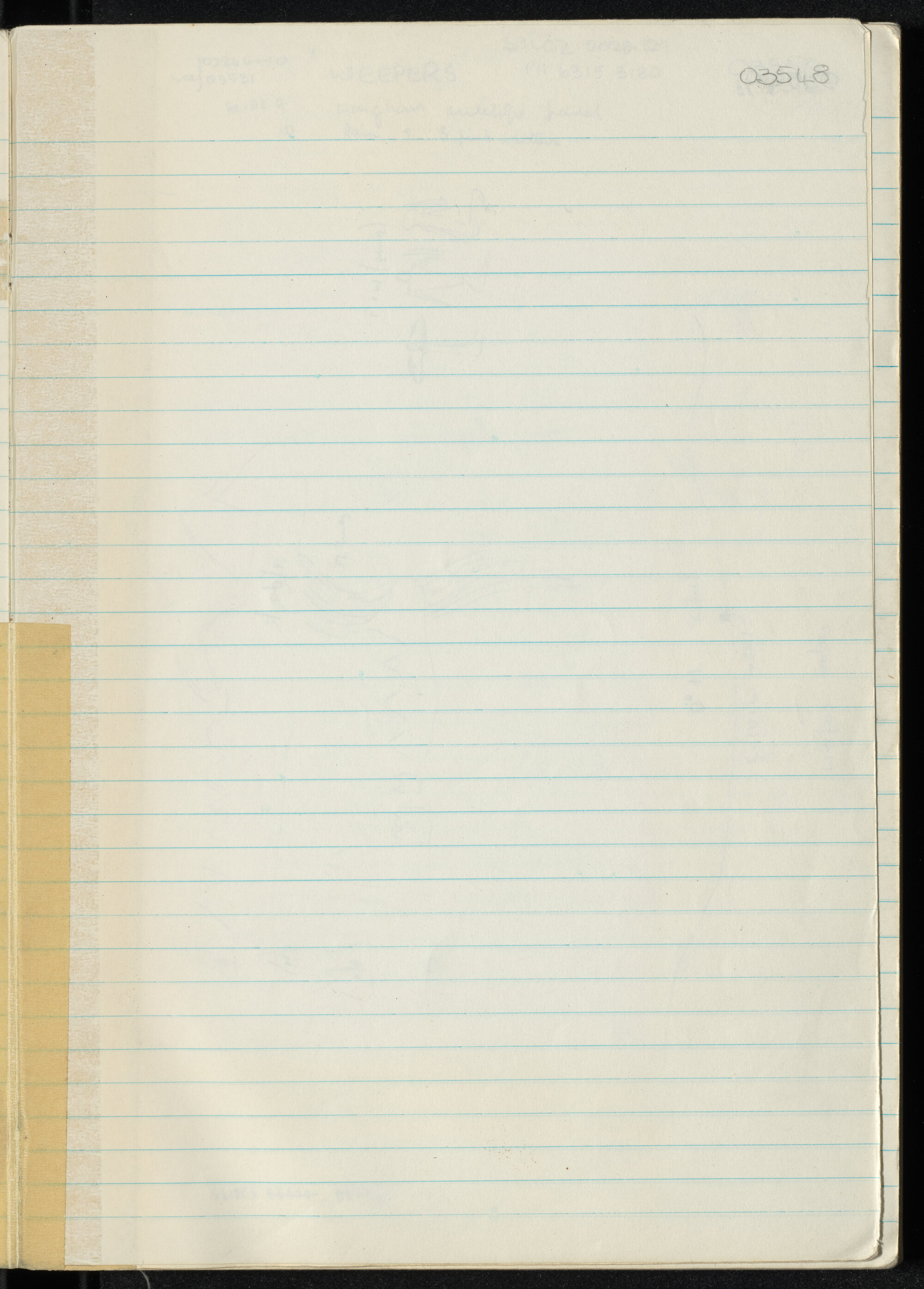 Peter Genge field notes. 03548