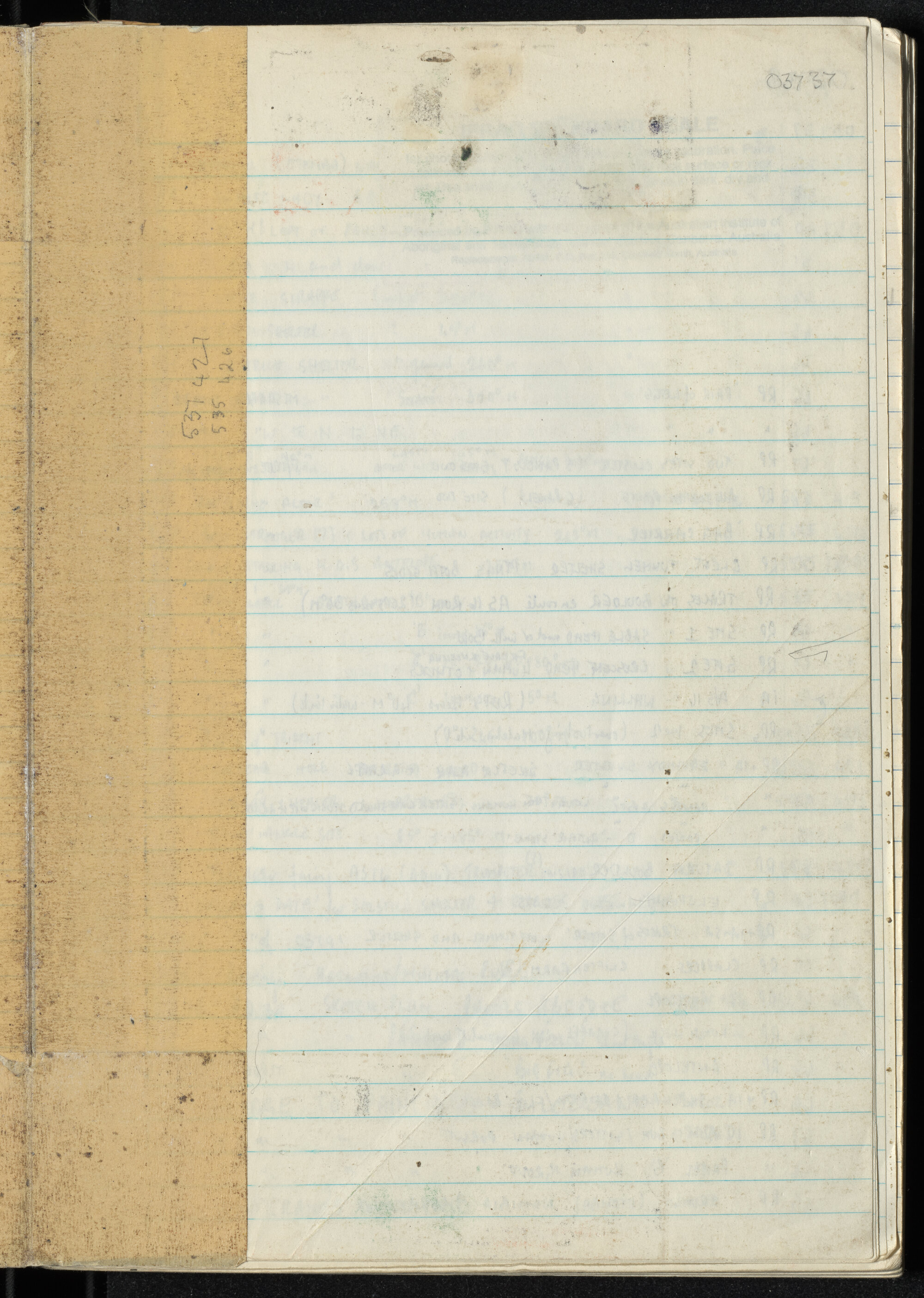 Peter Genge field notes. 03737