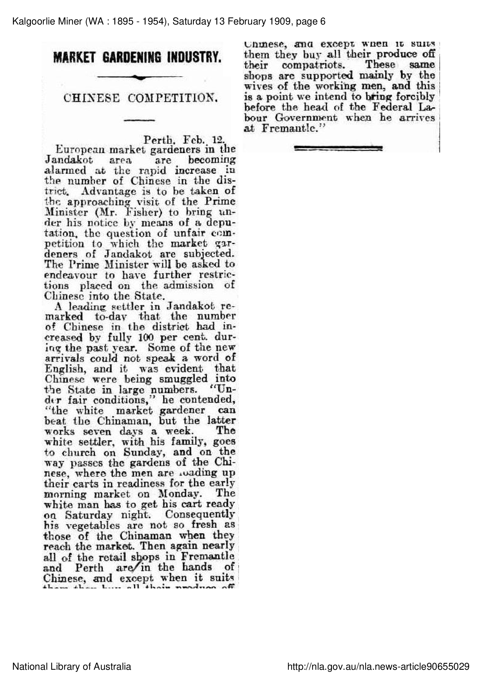 Market Garden Chinese Competition - 1909