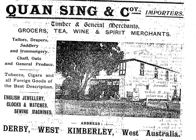 Quan Sing &amp; Co. 1909 Post Office Directory advertisement