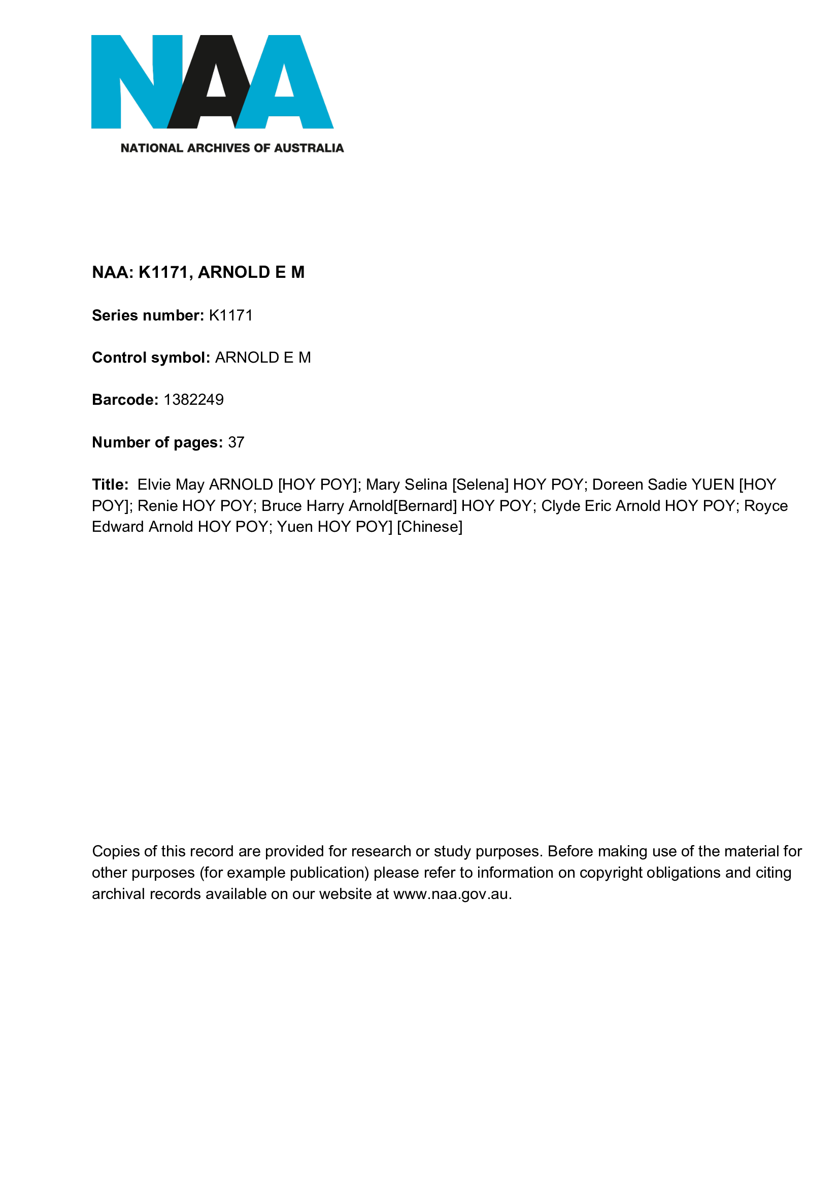 Secret Service File - Hoy Poy family