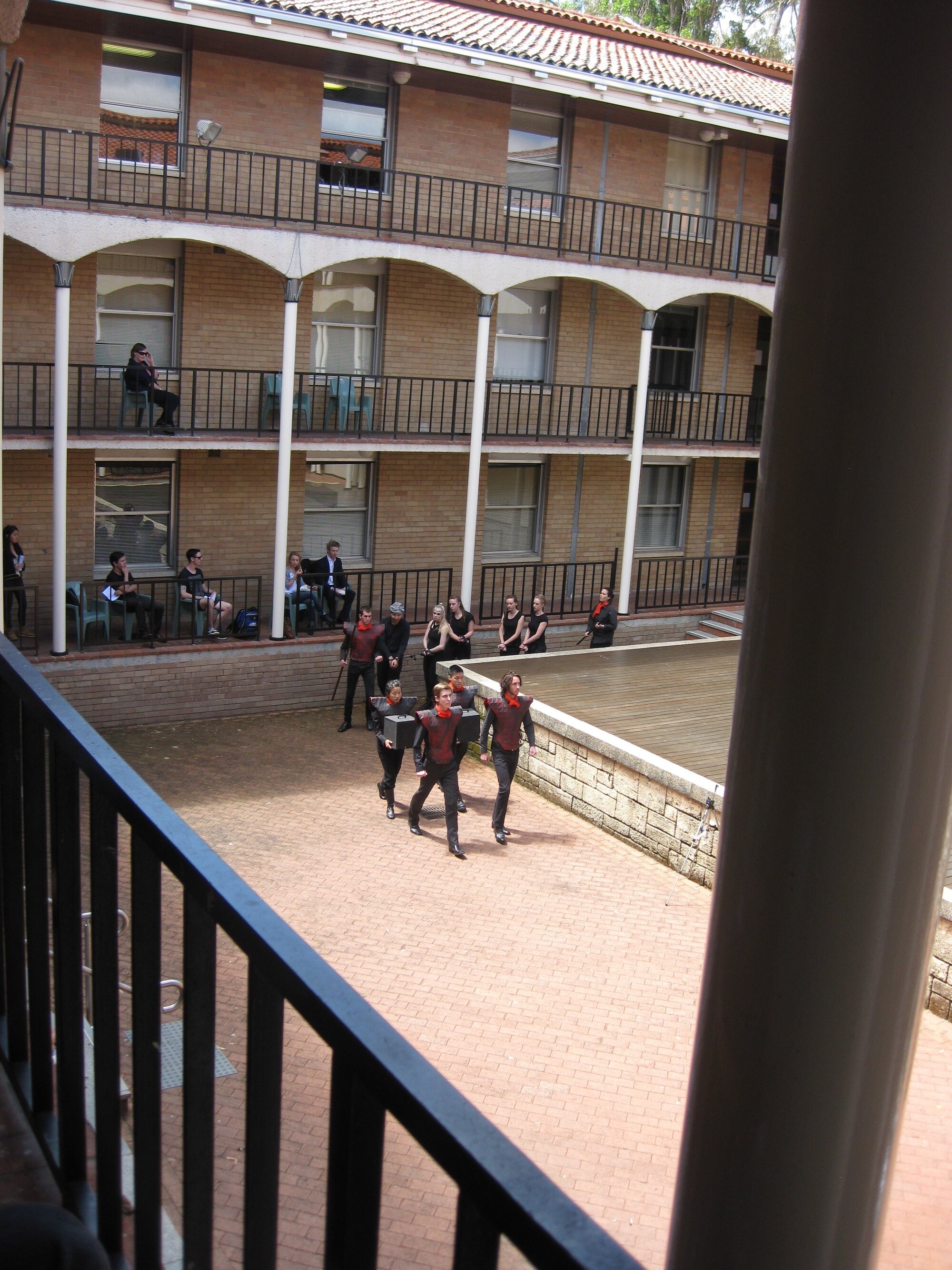Titus Andronicus, 2014. Production photo. 1.1 Entrance.