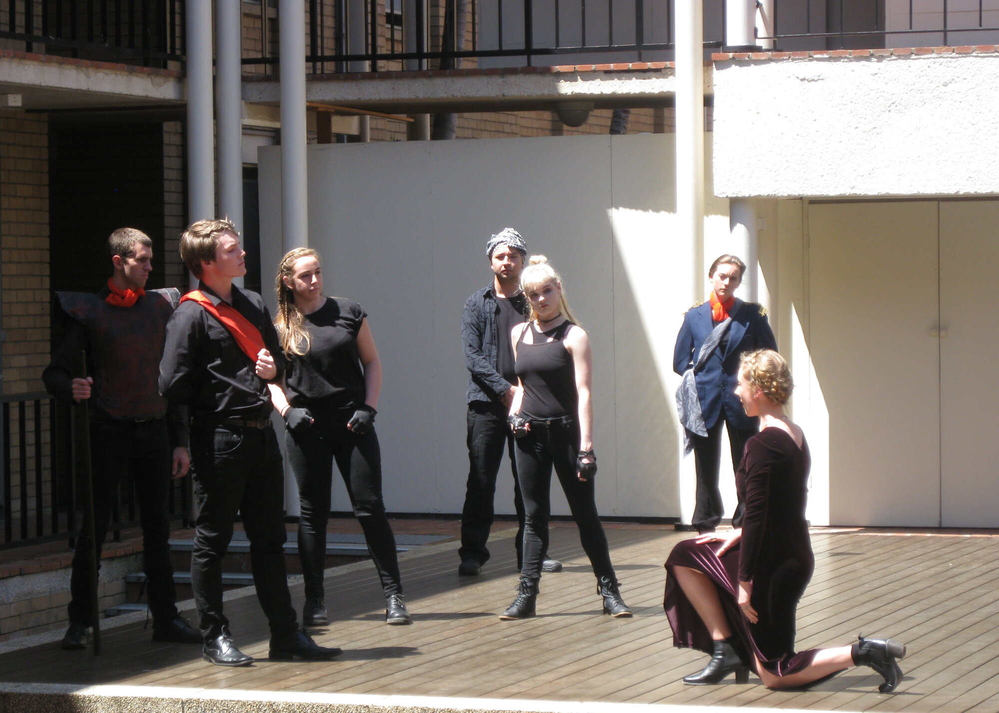 Titus Andronicus, 2014. Production photo. 1.1 Tamora pledges.
