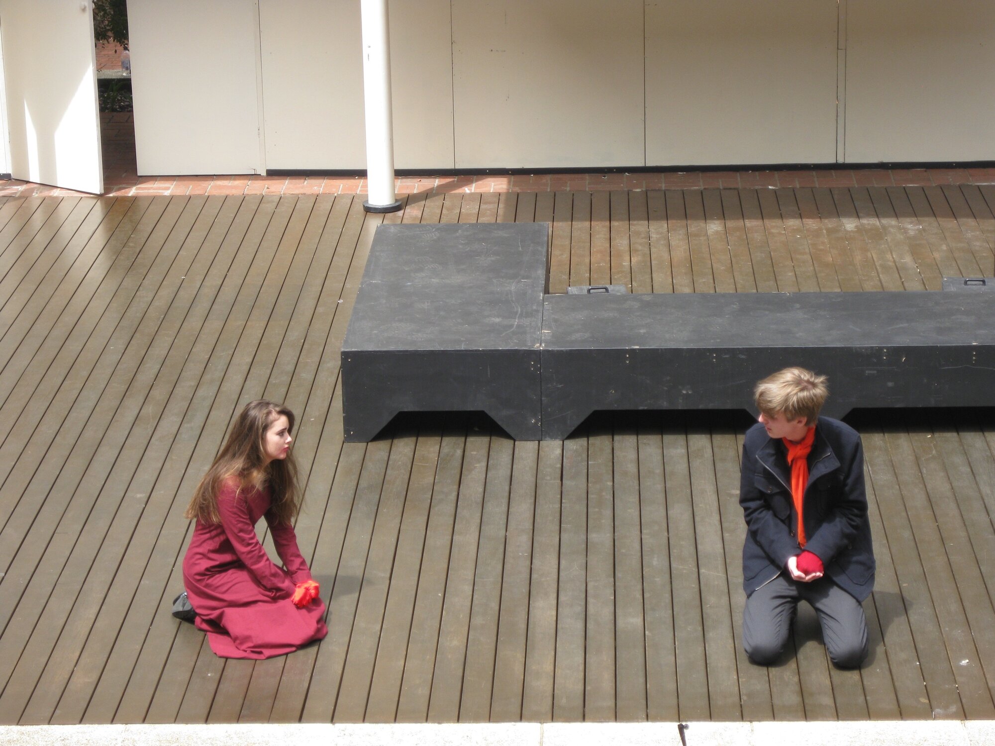 Titus Andronicus, 2014. Production photo. 3.1 Titus and Lavinia.