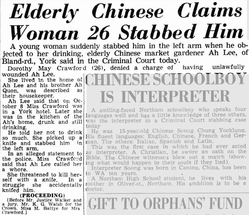 Elderly Chinese Claims Woman 26 Stabbed Him