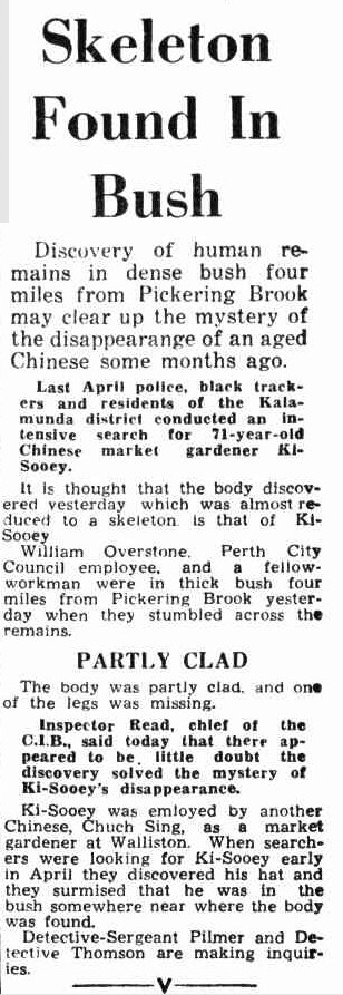 Skeleton Found in Bush