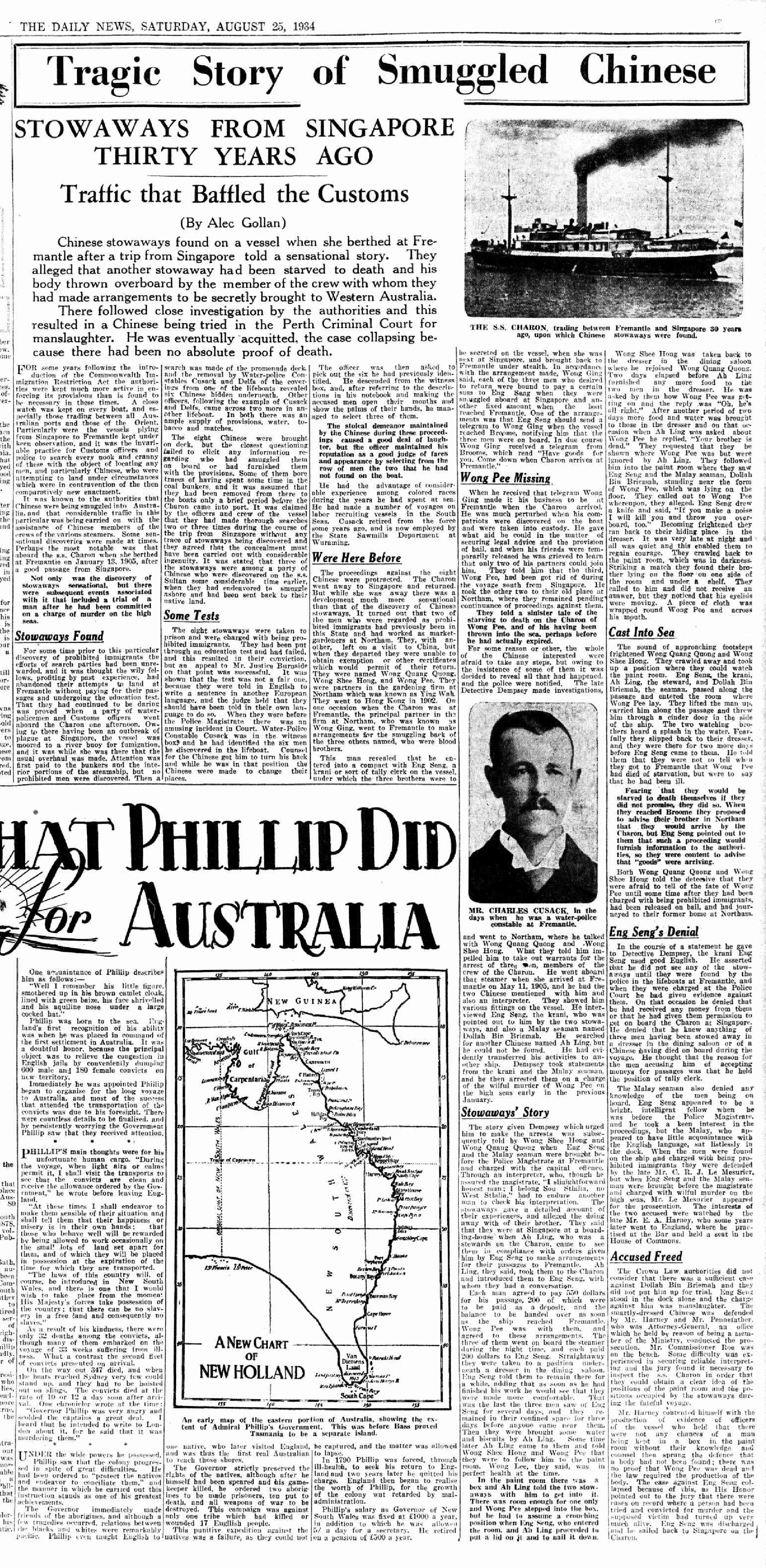 Tragic Story of Smuggled Chinese - Stowaways from Singapore 30 Years Ago - by Alec Gollan