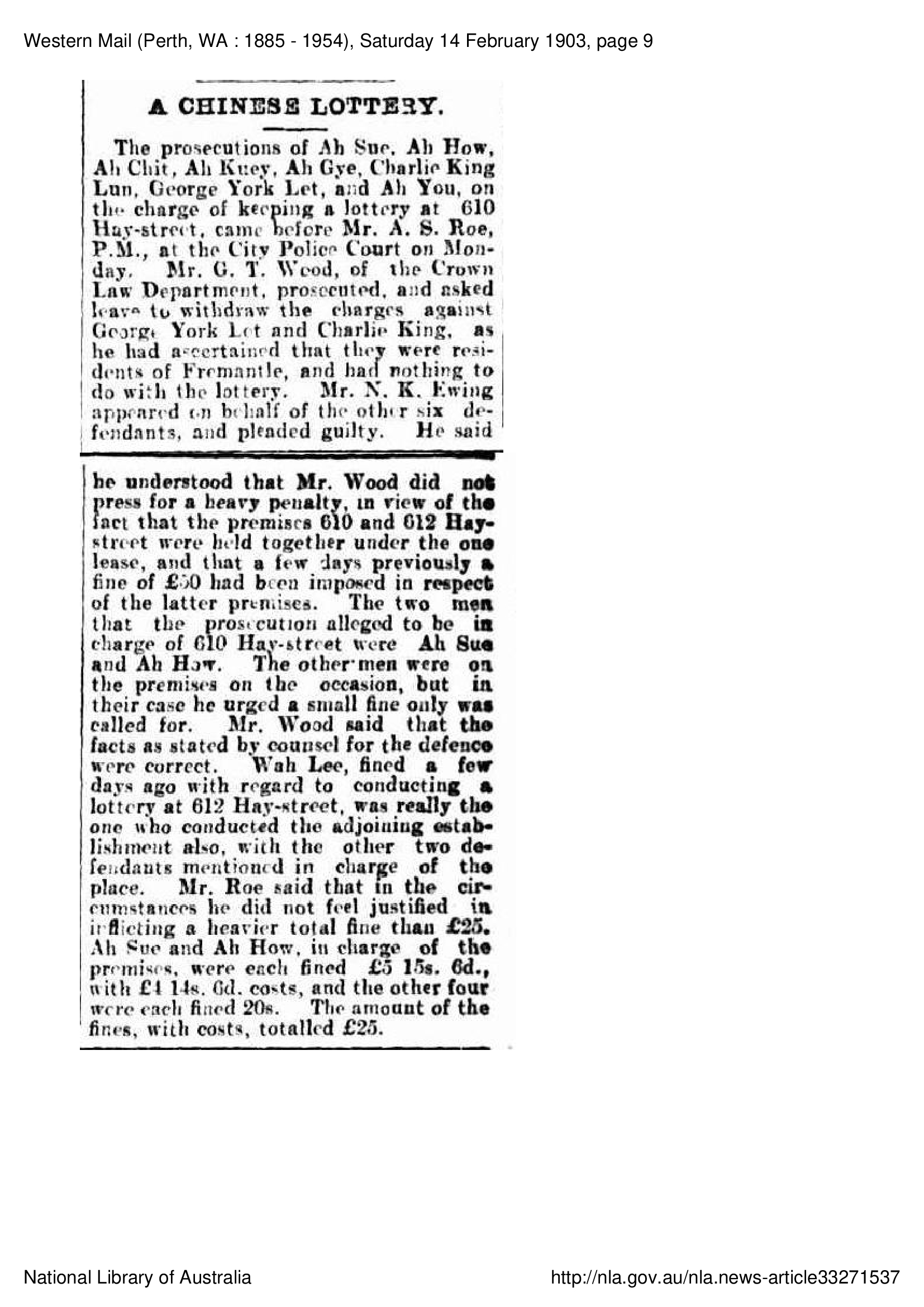 The Chinese Lottery Case February 1903 part 3