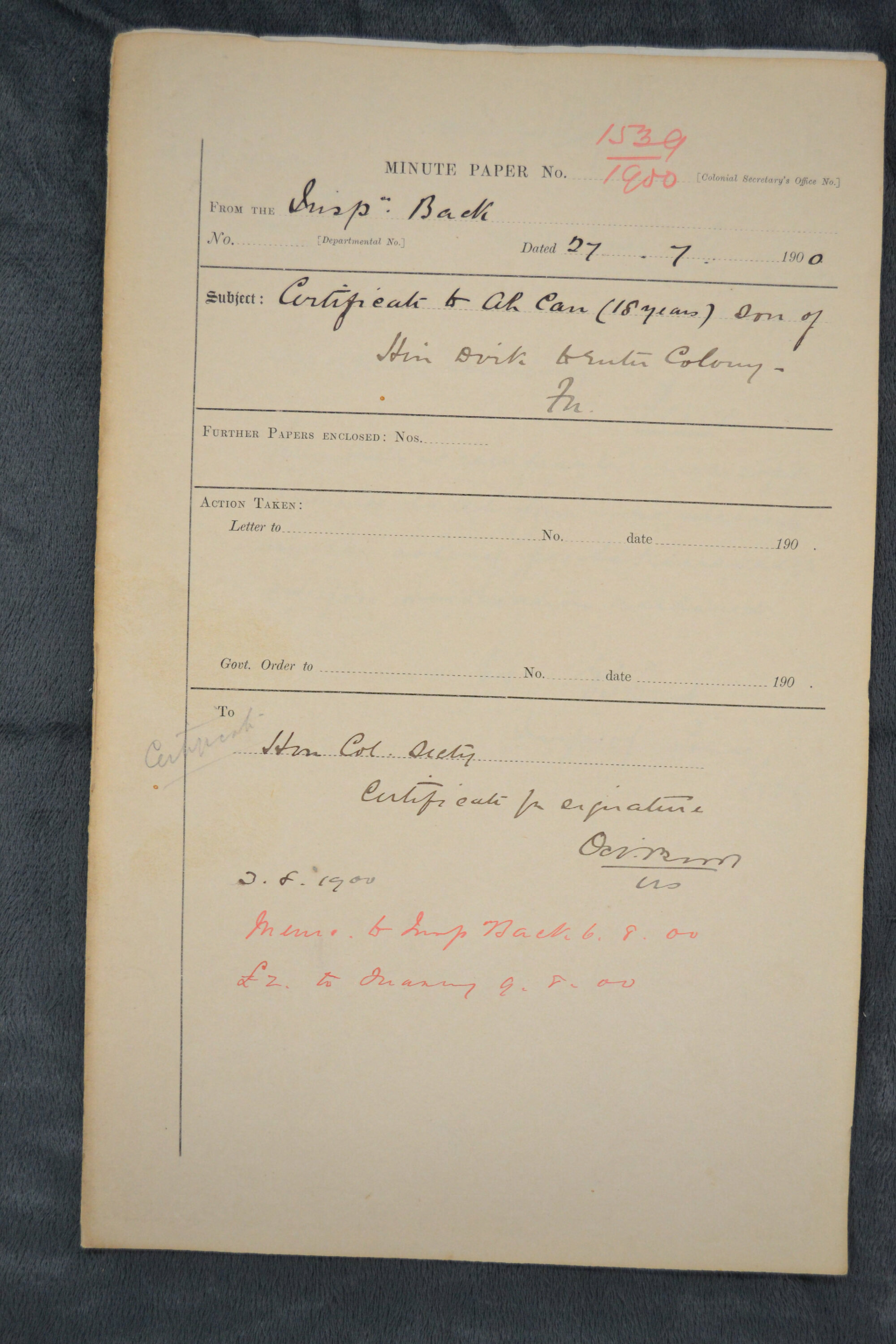 Ah Can son of Hin Dirk 1900-1539