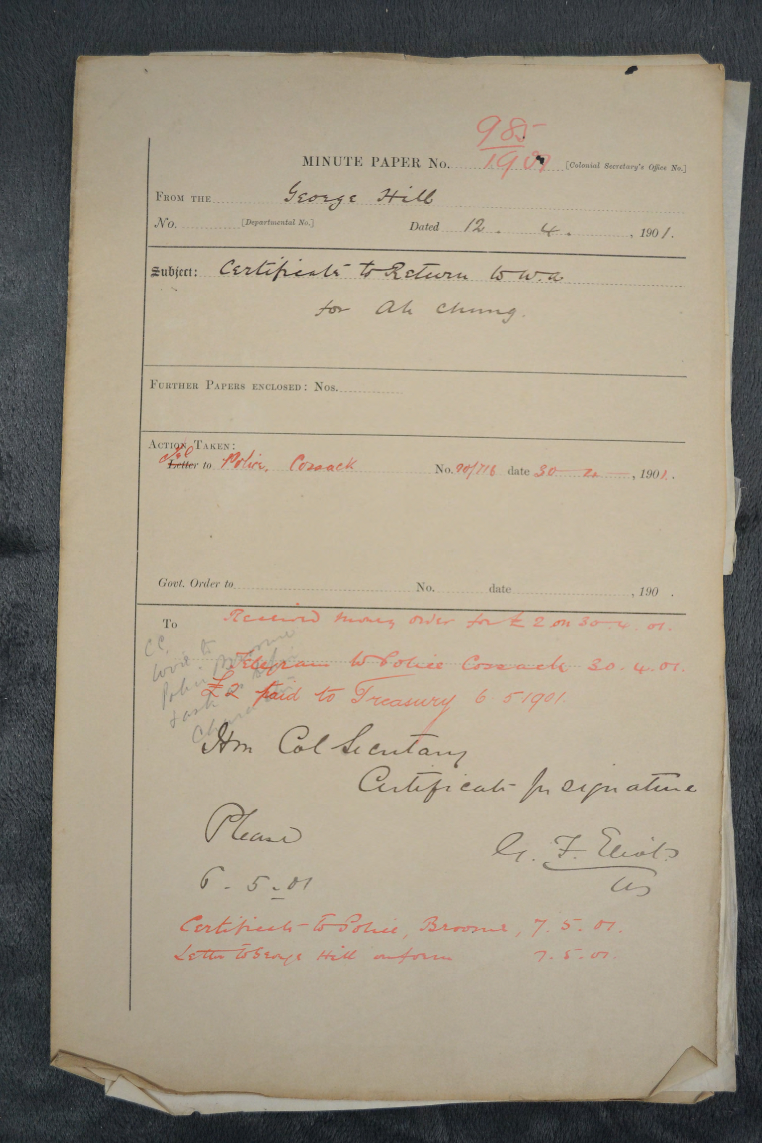 Ah Chung (or Cheong) 1901-985