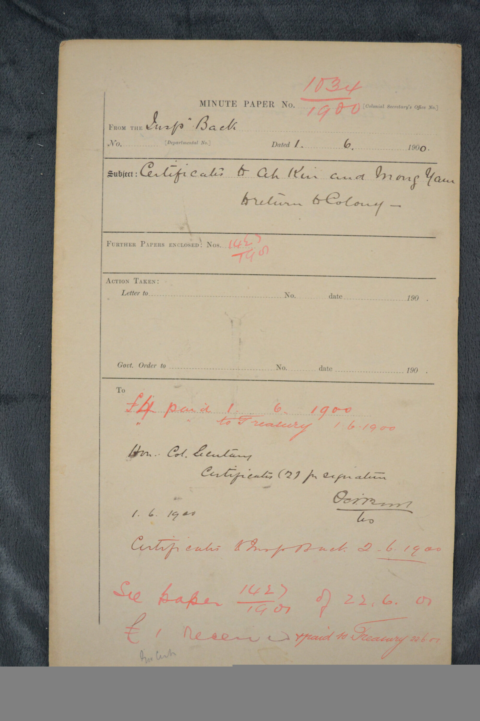 Ah Kim &amp; Mong Yam 1900-1034