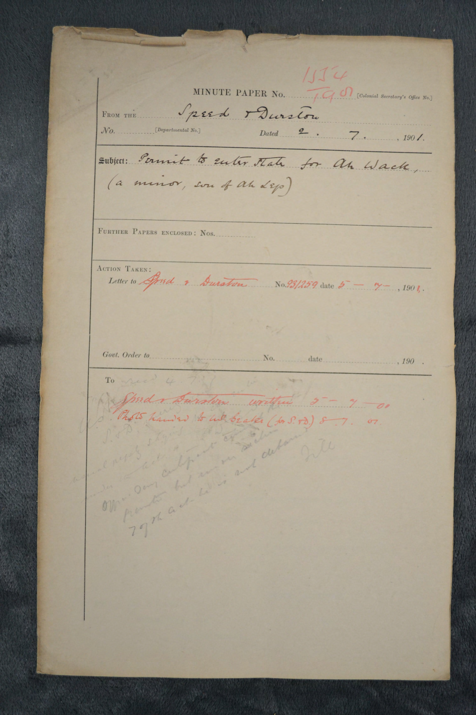 Ah Lep &amp; Ah Wack 1901-1554