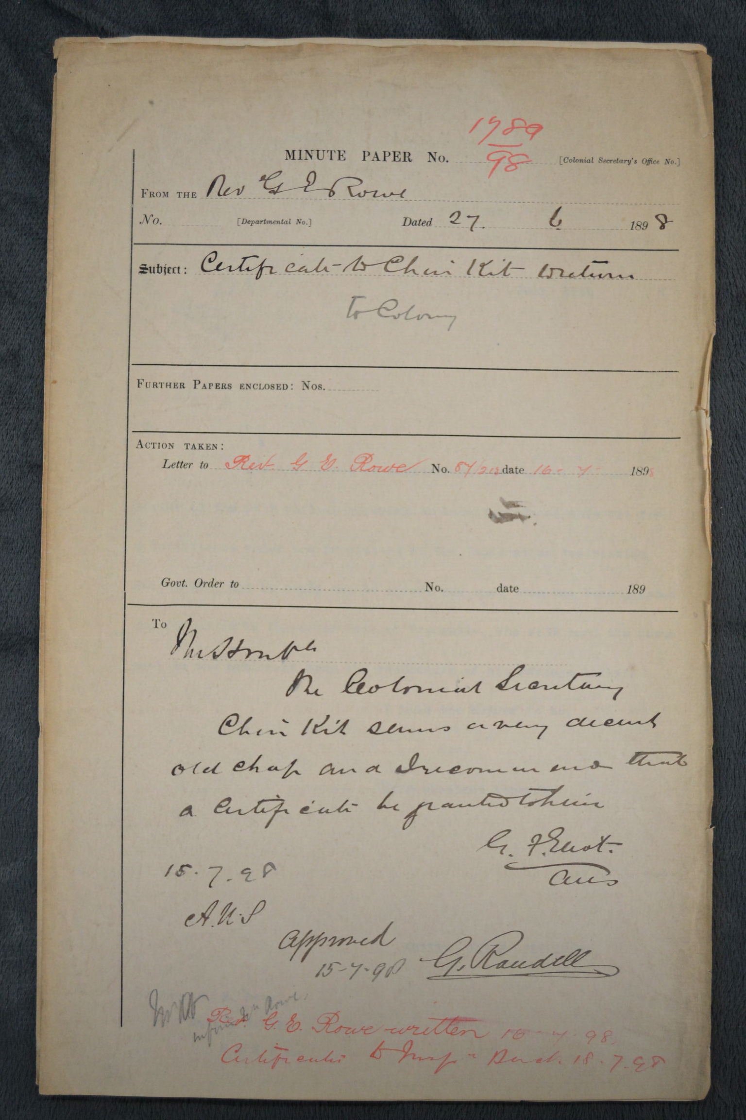 James Chin Kit 1898-1789