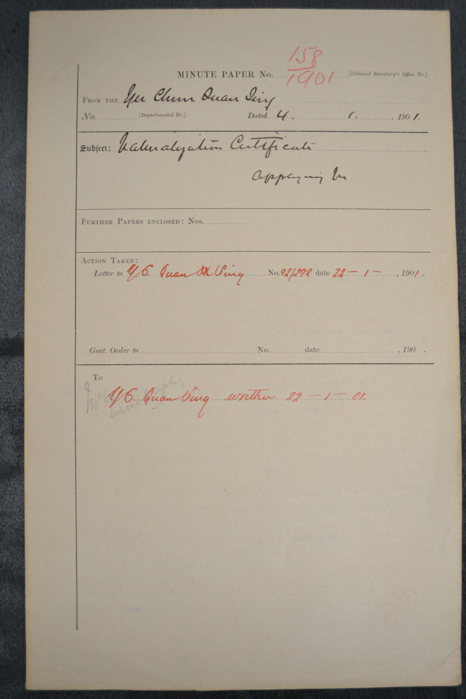 Yee Chung Quan Sing 1901-158