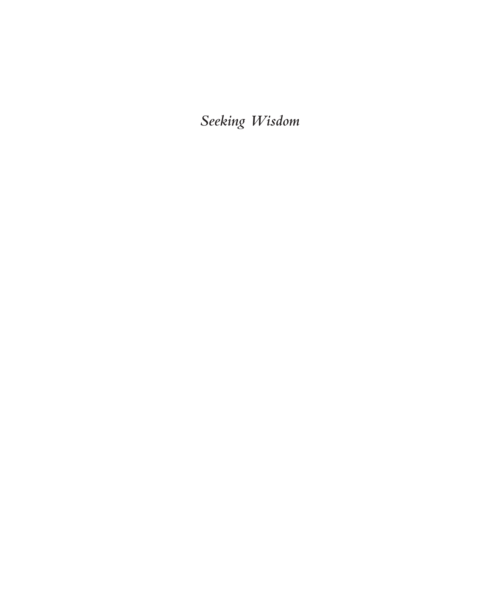 Seeking Wisdom: A Centenary History of The University of Western Australia