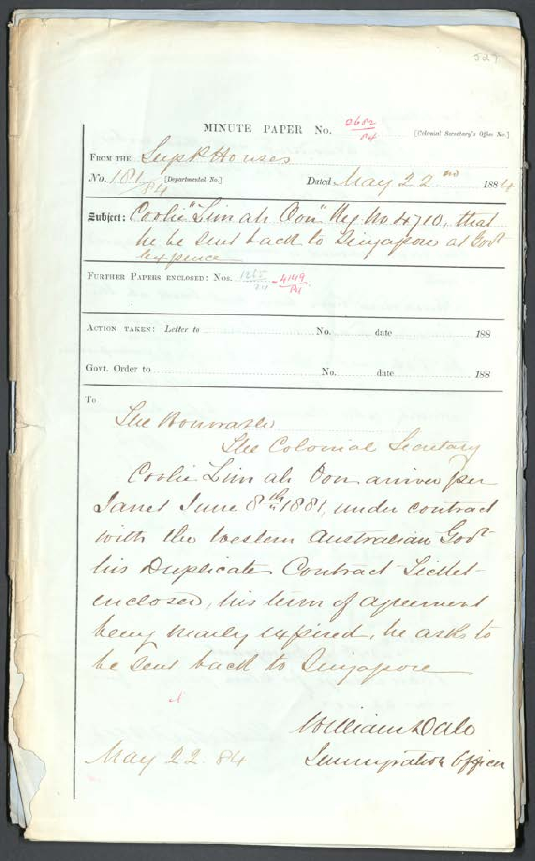 Lim Ah Woon contract