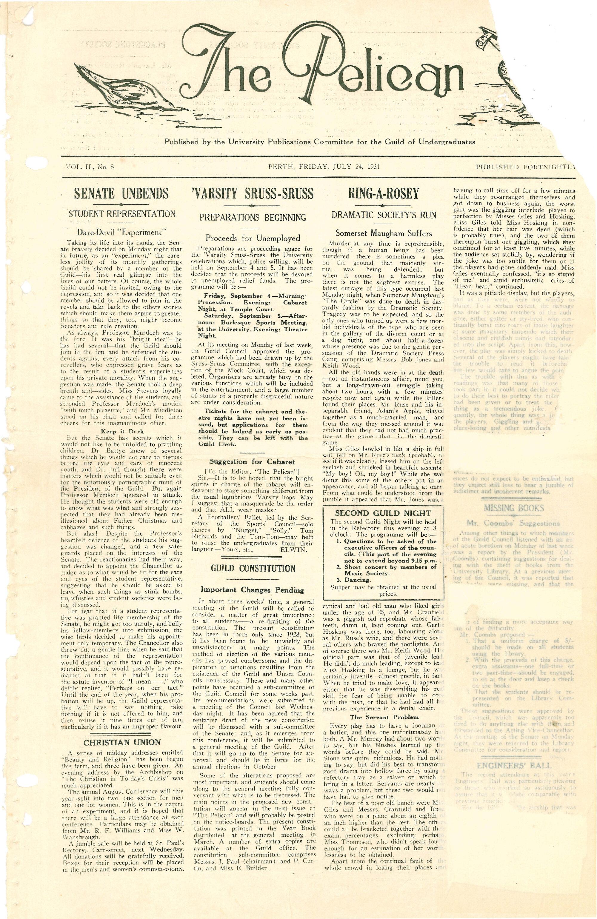 The Pelican - Vol. 2, no. 8 (July 24, 1931)