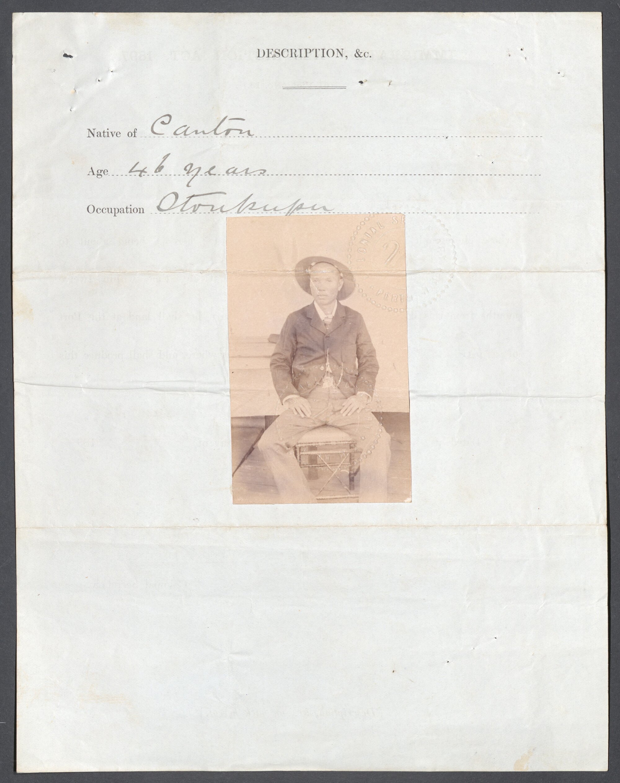 Yee Wah certificate to return1898