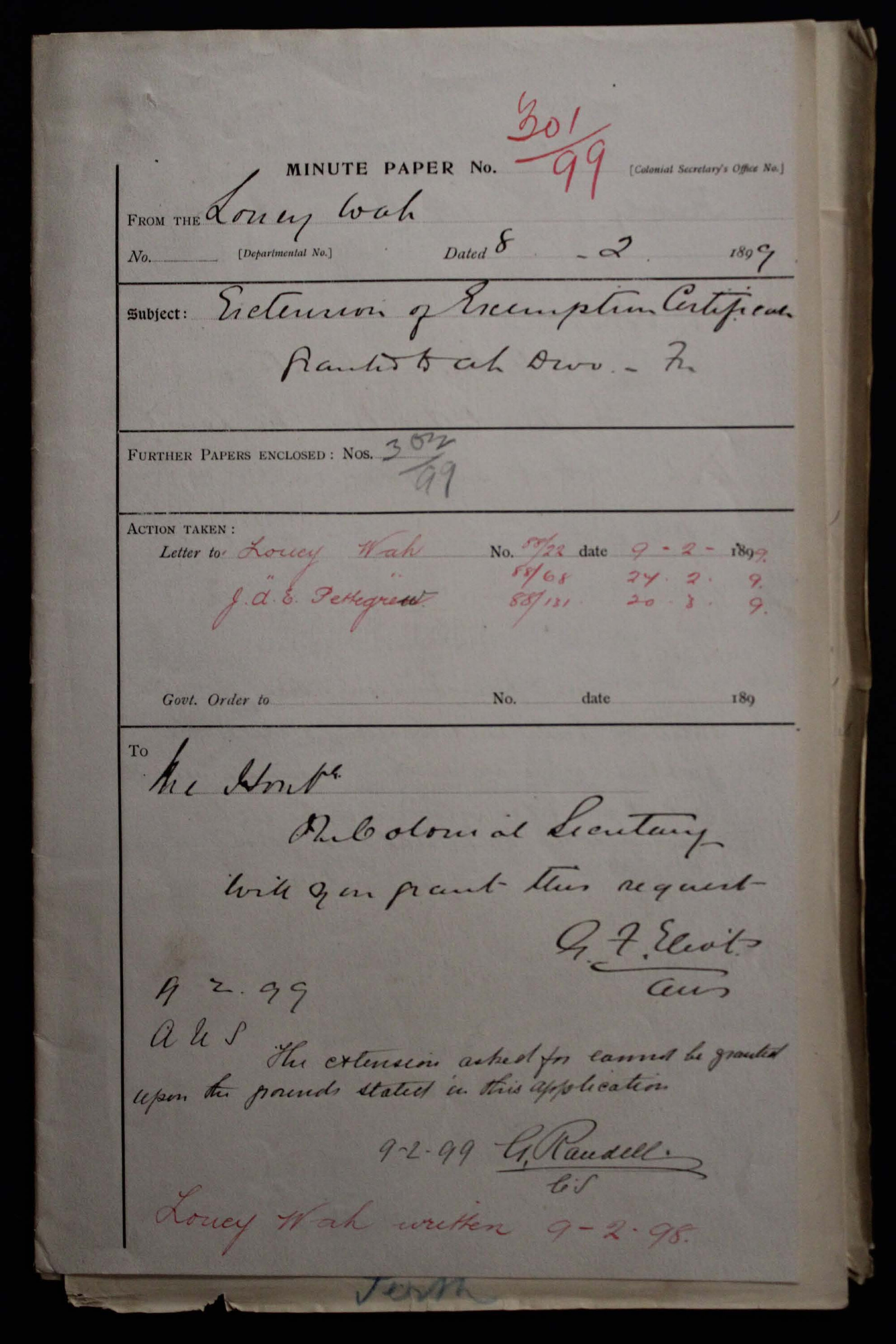 Kow Chuk, Ah Dwo 1899-0301