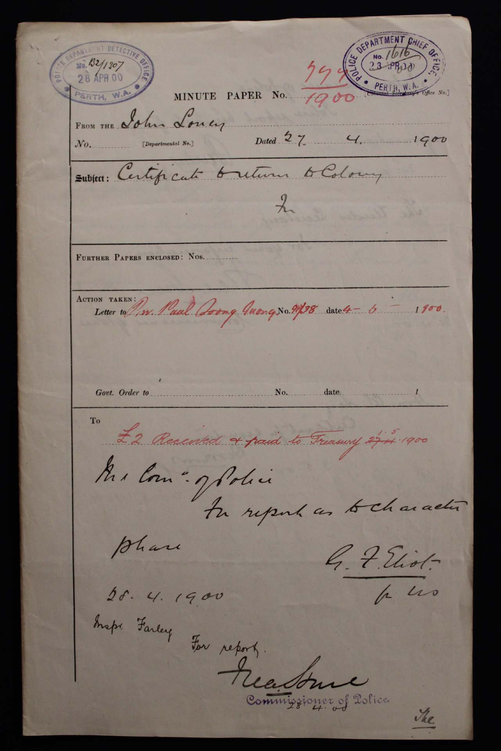 John Louey 1900-0777