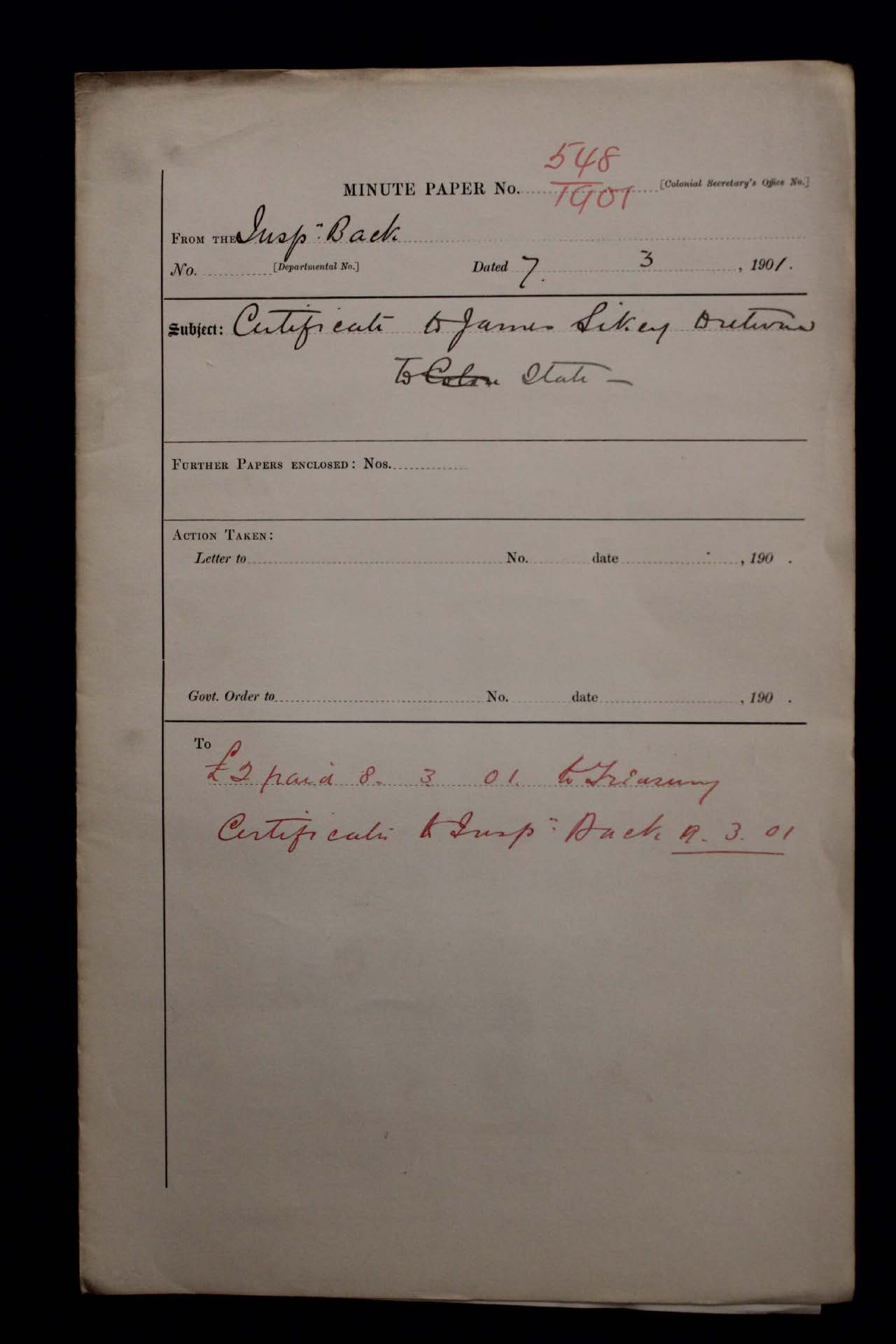 James Sikey 1901-0548