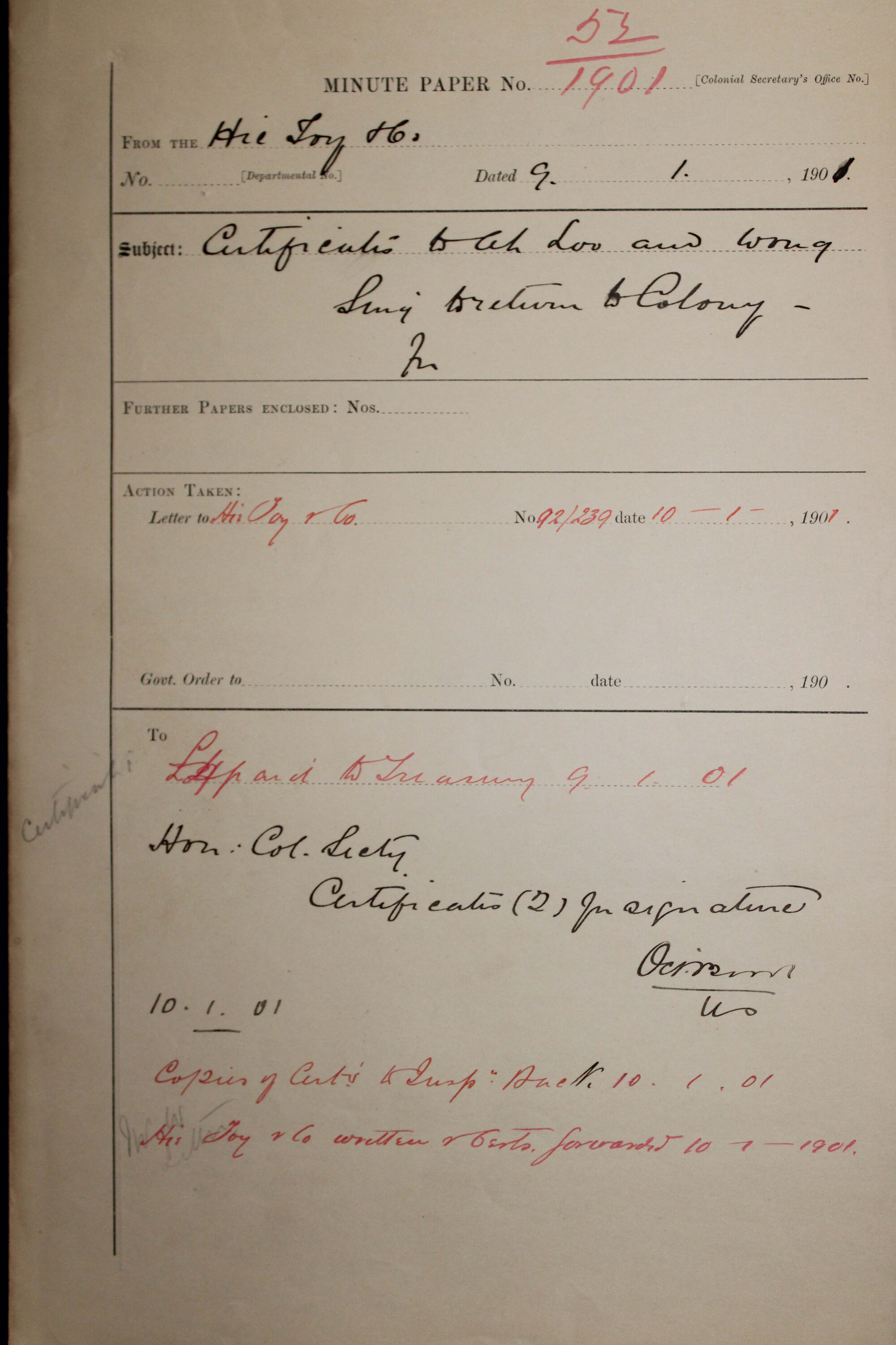 Ah Loo, Wong Sing 1901-0052