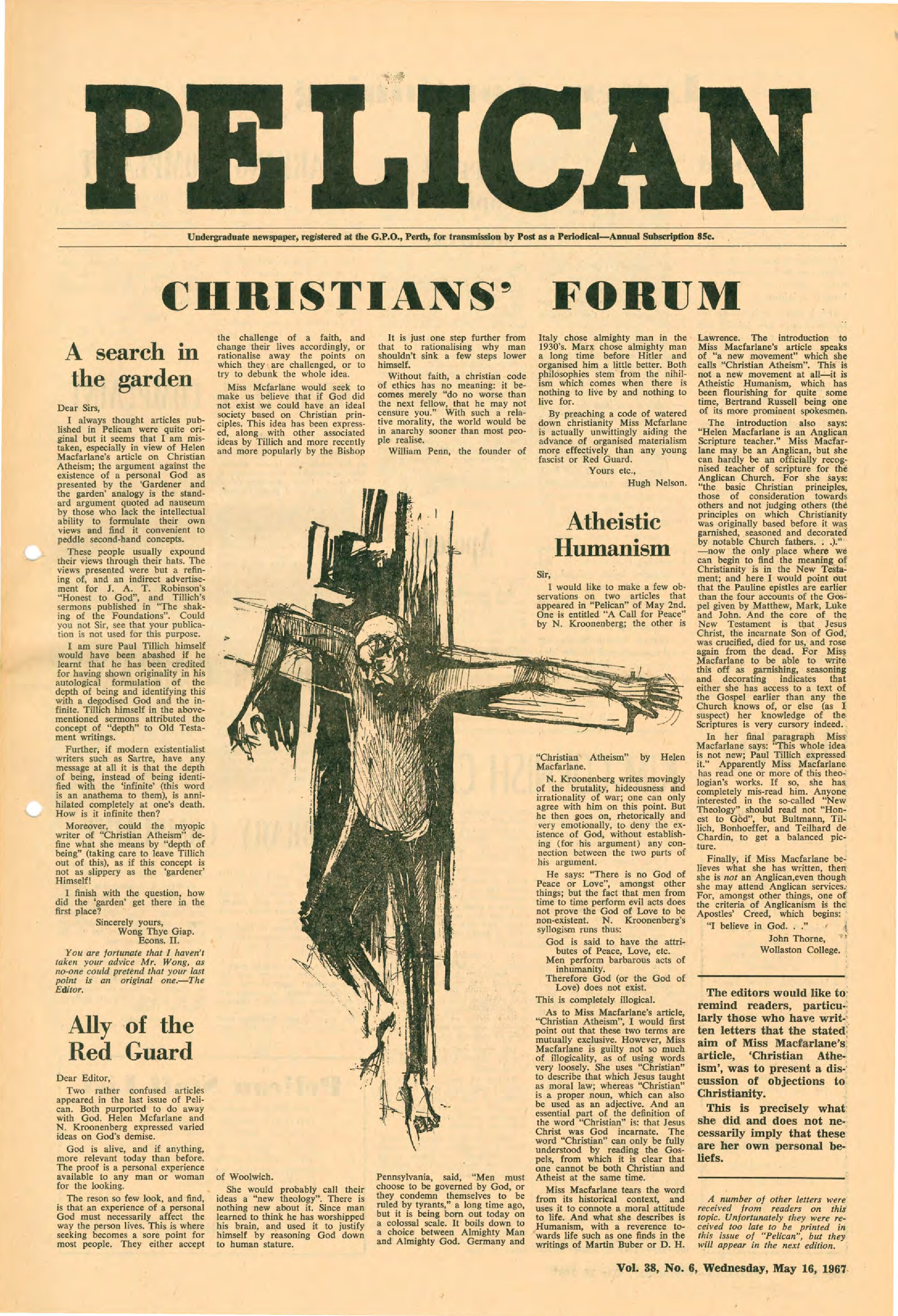 The Pelican, Vol. 38, no. 6 (May 16 1967)