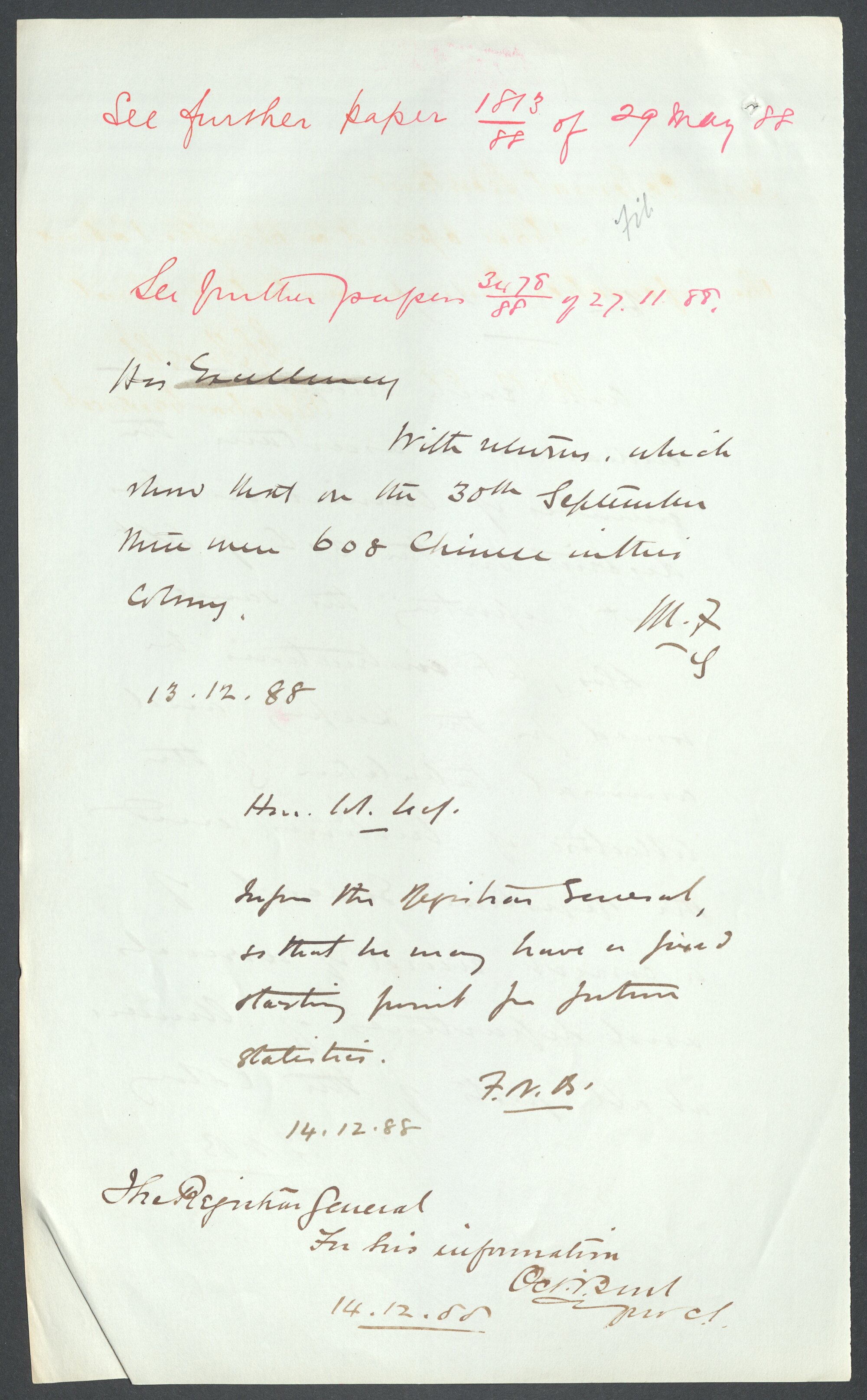 Page04 1888, Collector of Customs - Return of Chinese