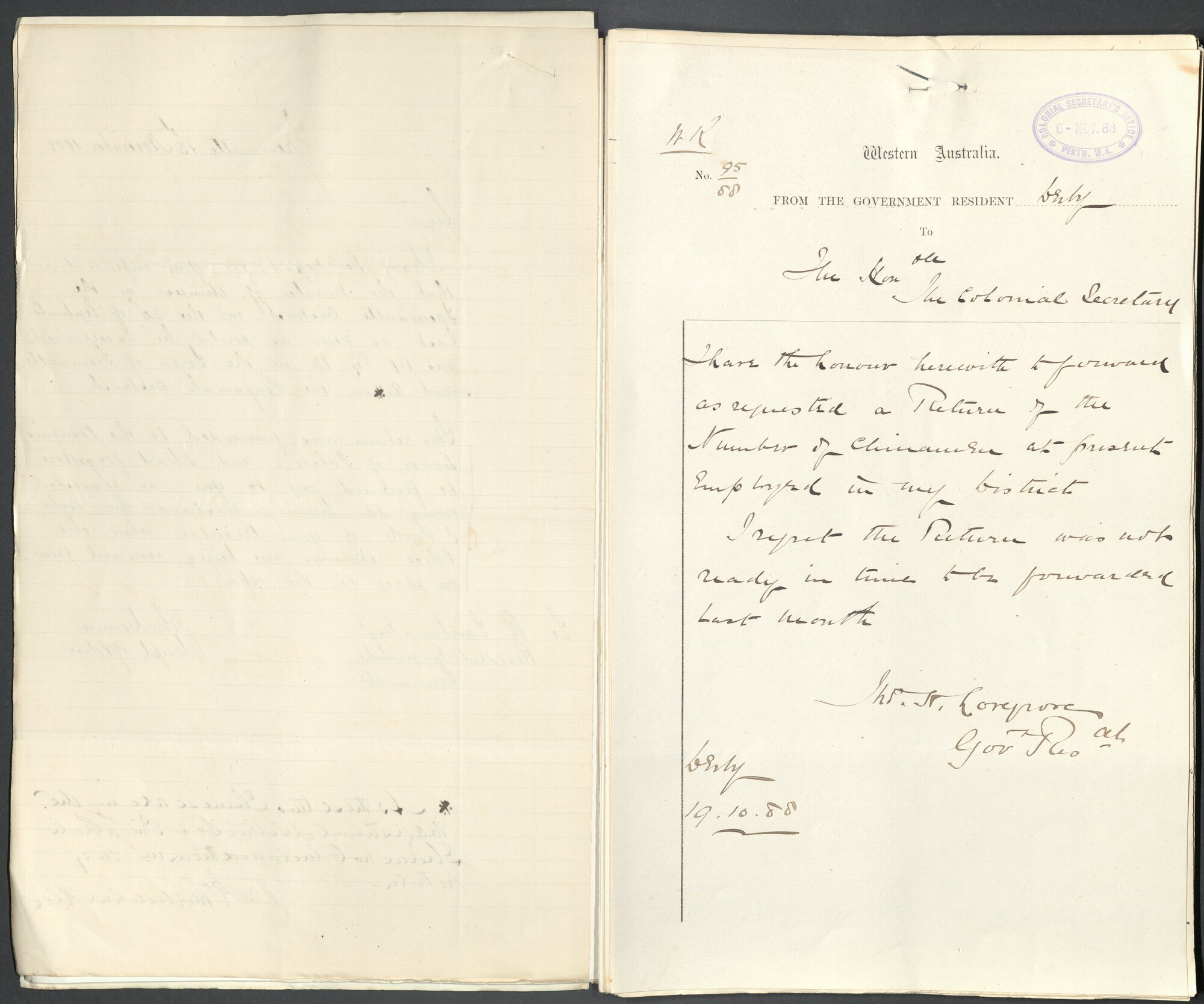 Page16 1888, Collector of Customs - Return of Chinese