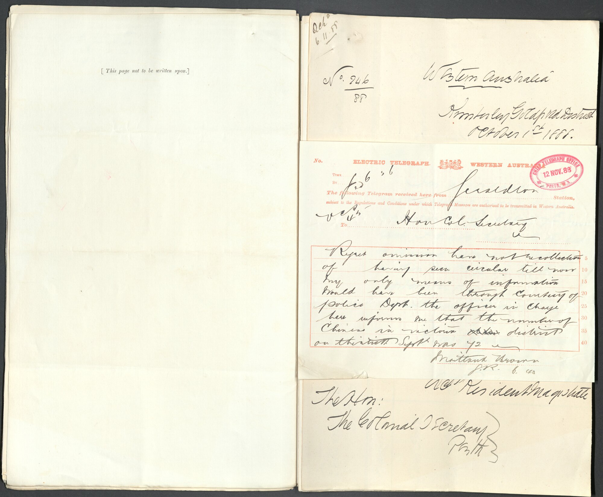 Page23 1888, Collector of Customs - Return of Chinese