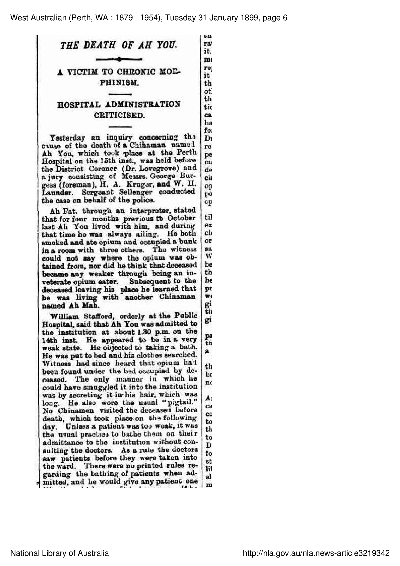 Newspaper report on the death of Ah You (16)