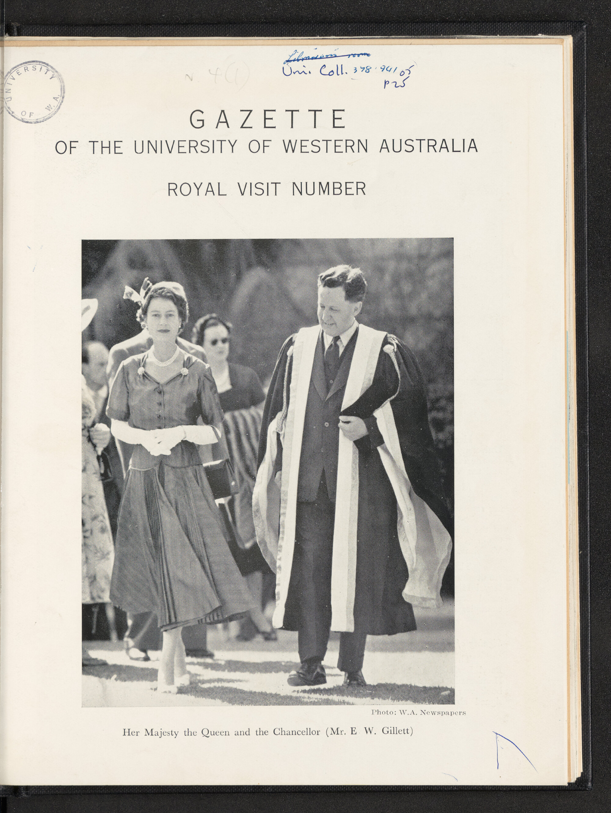The Gazette of the University of Western Australia - Volume 4 - Number 1 - May 1954 - Royal Visit