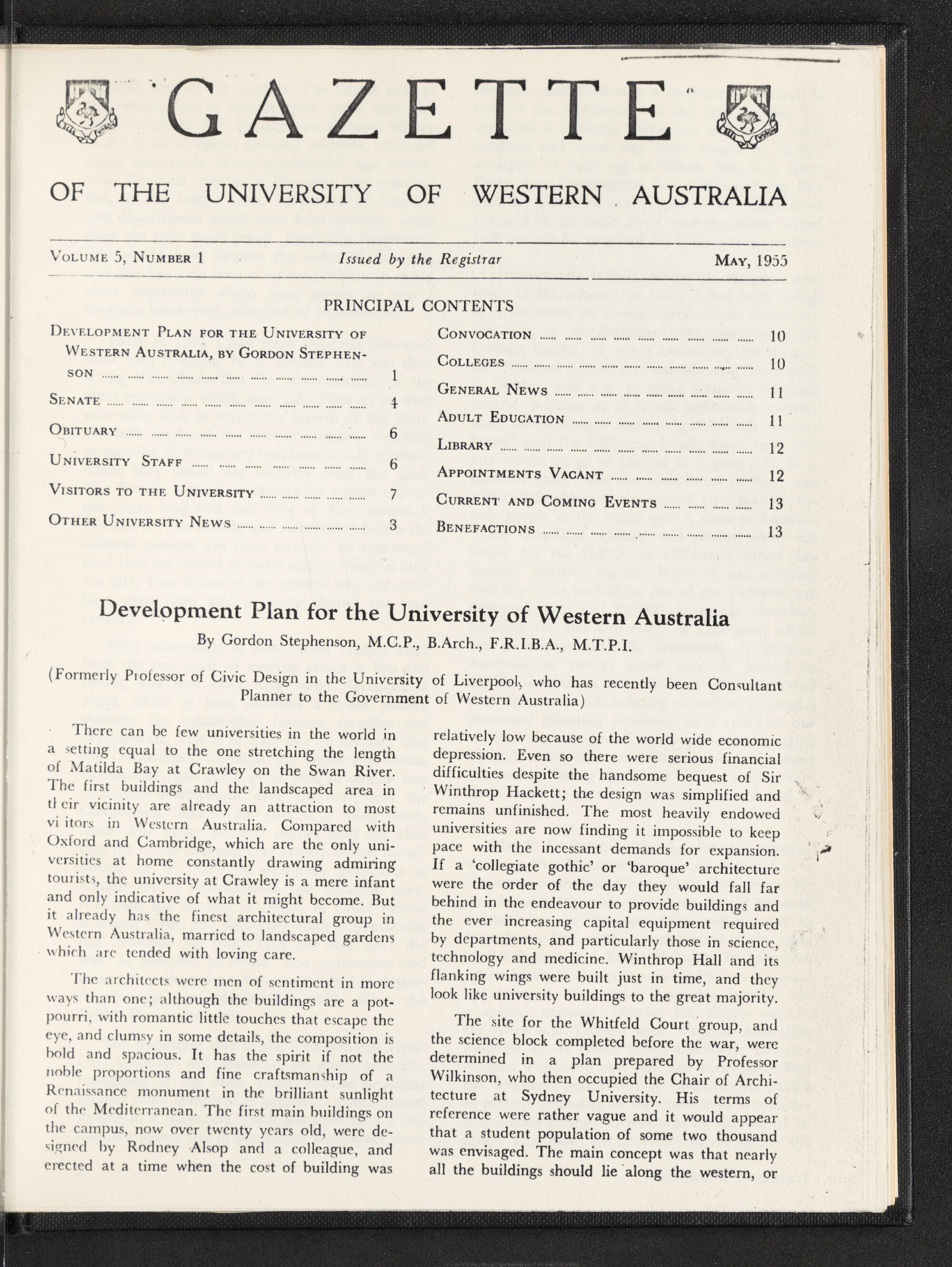The Gazette of the University of Western Australia - Volume 5 - Number 1 - May 1955