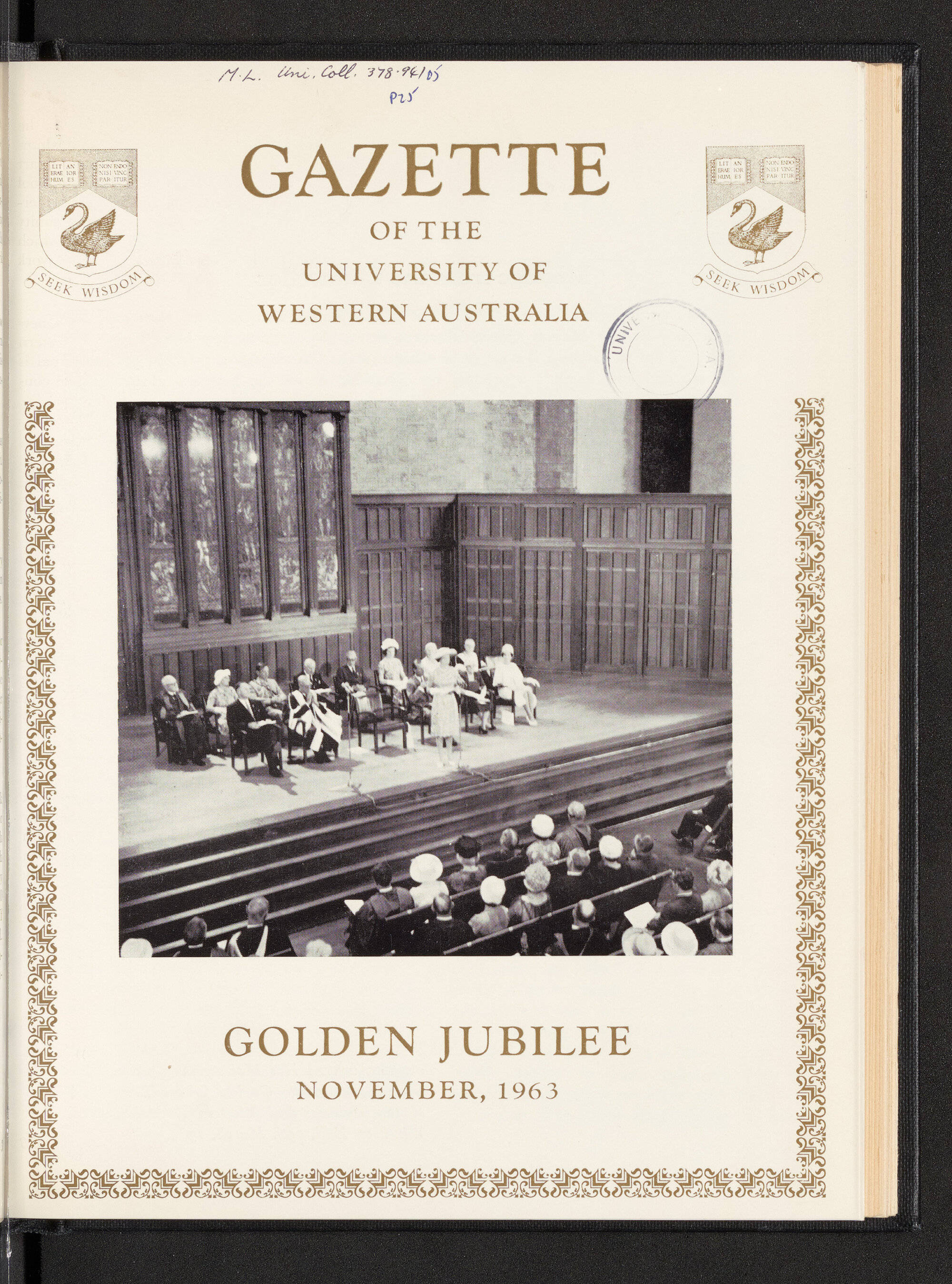The Gazette of the University of Western Australia - Volume 13 - Number 4 - November 1963