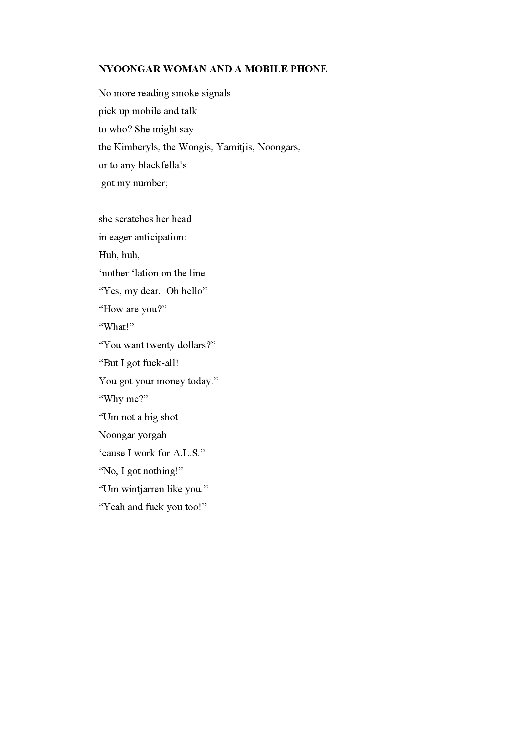 Poem Proofs for 'Westerly'