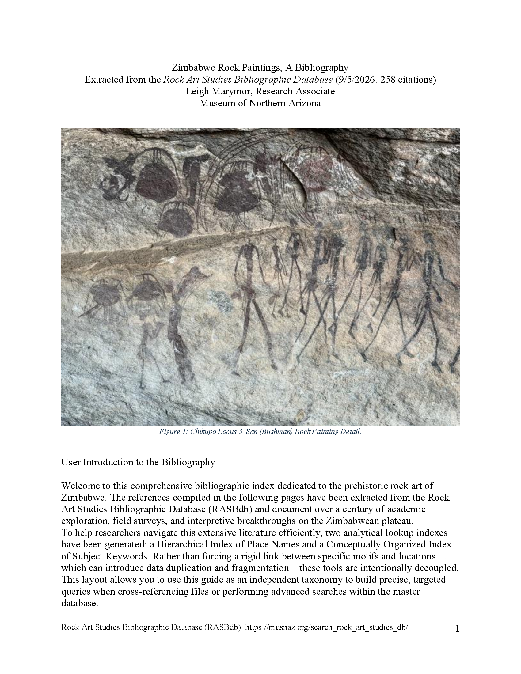 Zimbabwe Rock Art Bibliography