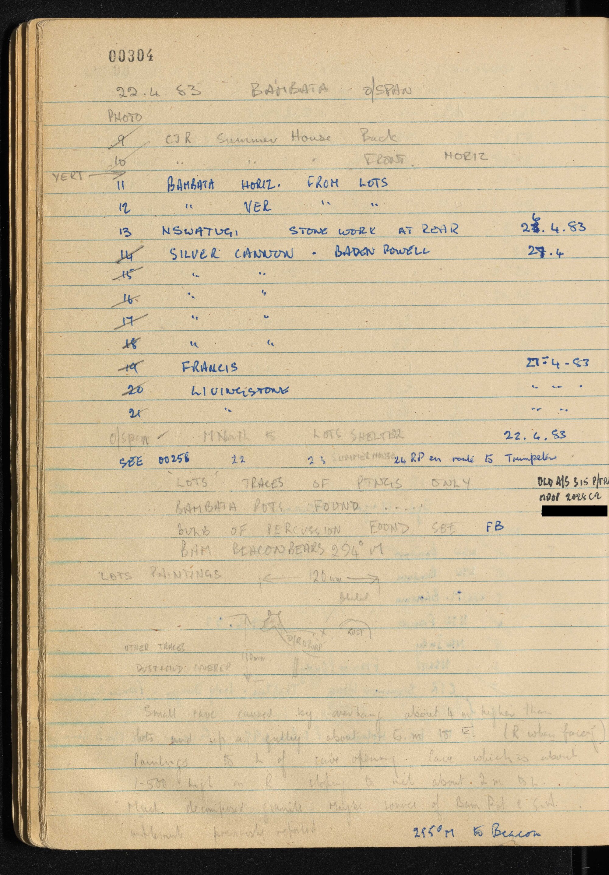 Peter Genge field notes. 00304