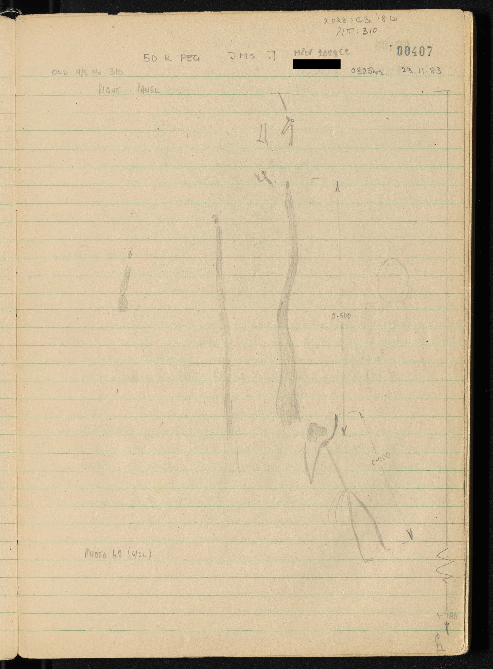 Peter Genge field notes. 00407